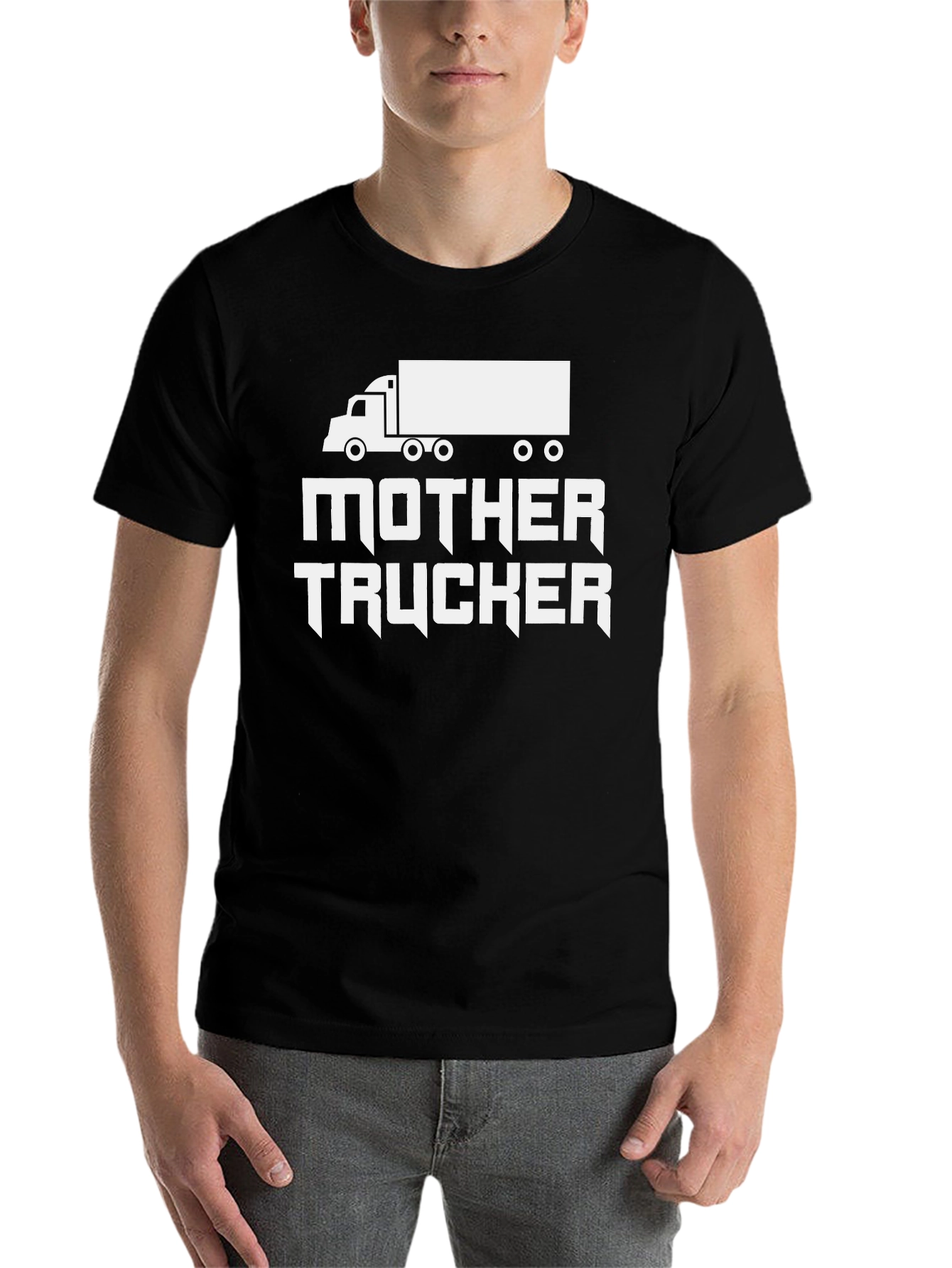 Black Mother Trucker Novelty Graphic Tee view 7