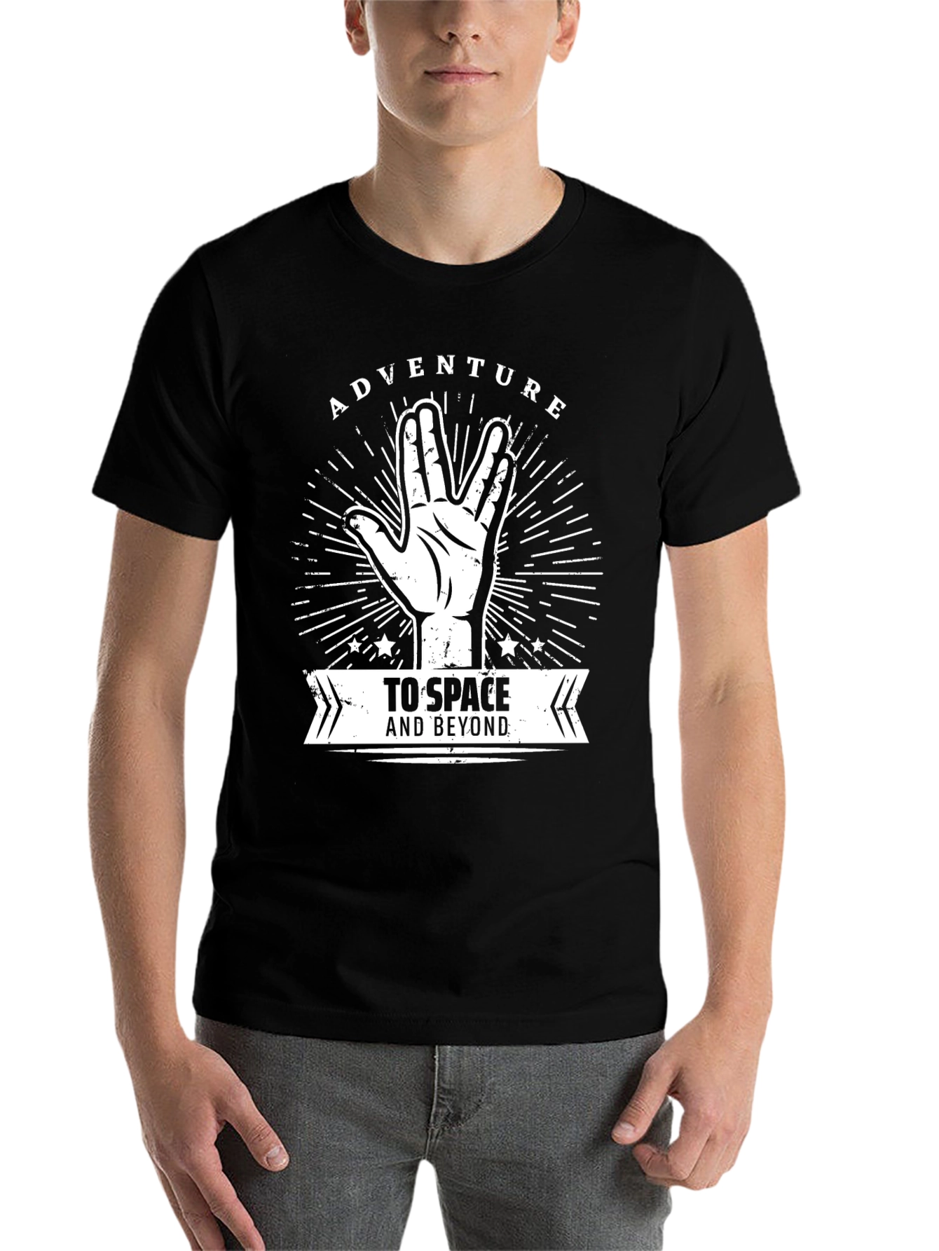Black Adventure to Space and Beyond Black T-Shirt view 7