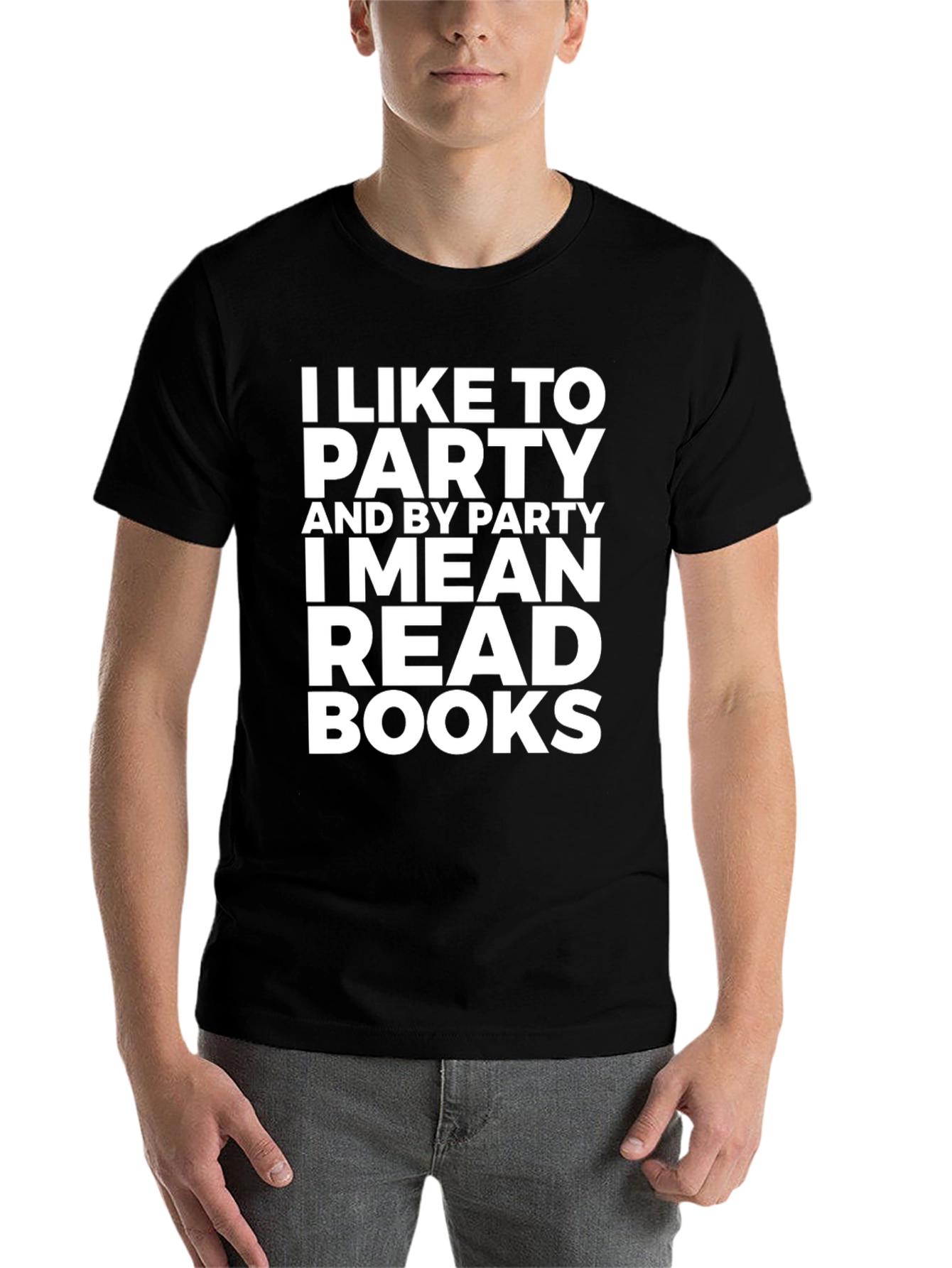 Black Book Lover T-Shirt - I Like to Party Read Books Tee view 7