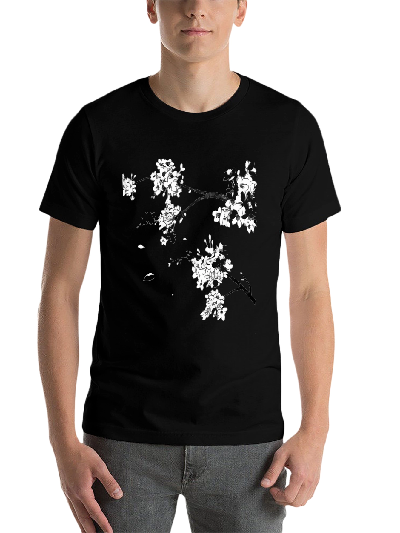 Black Blossom Branch Black Tee view 7