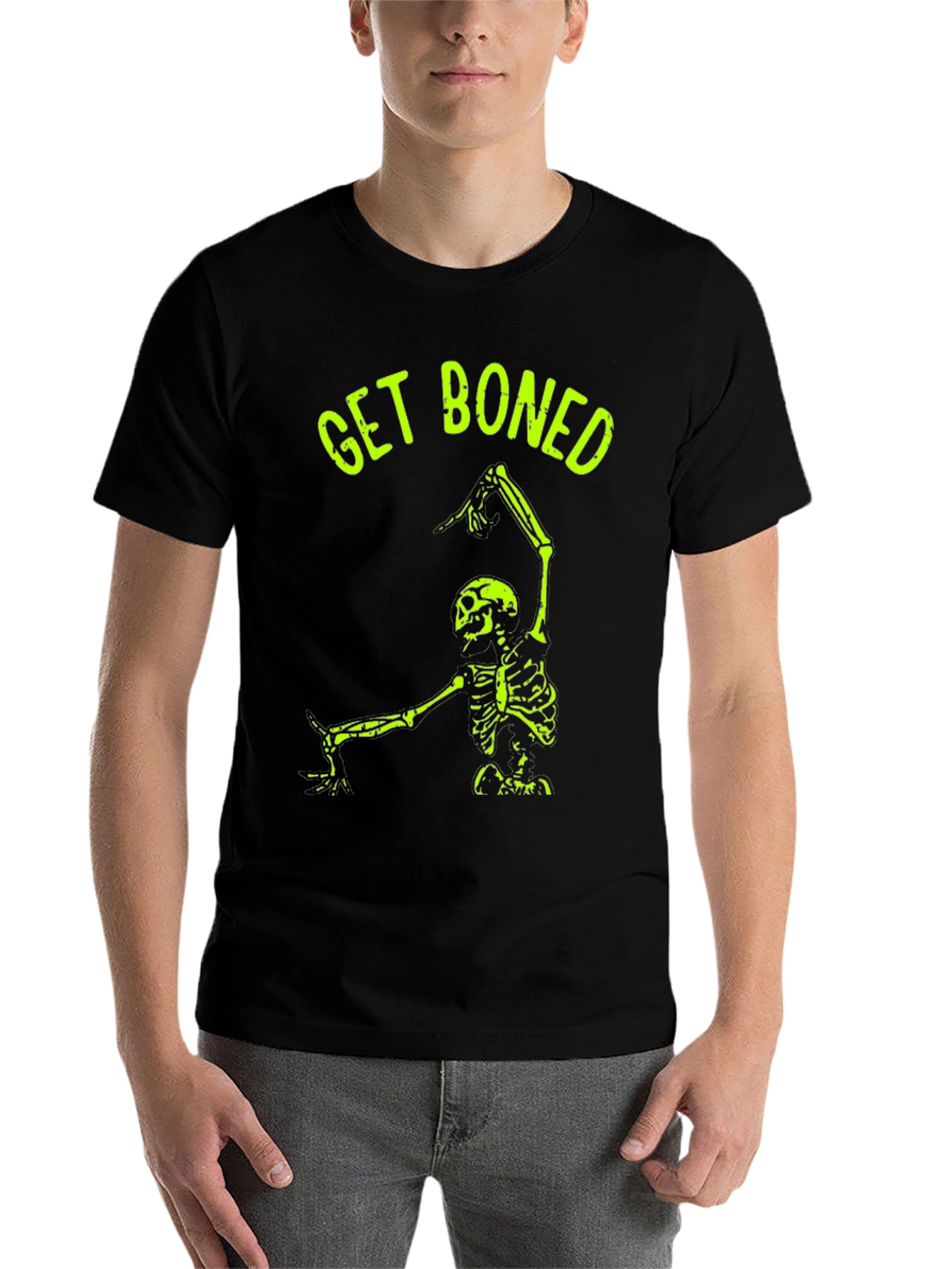 Black Get Boned Skeleton Graphic Tee - Black view 7