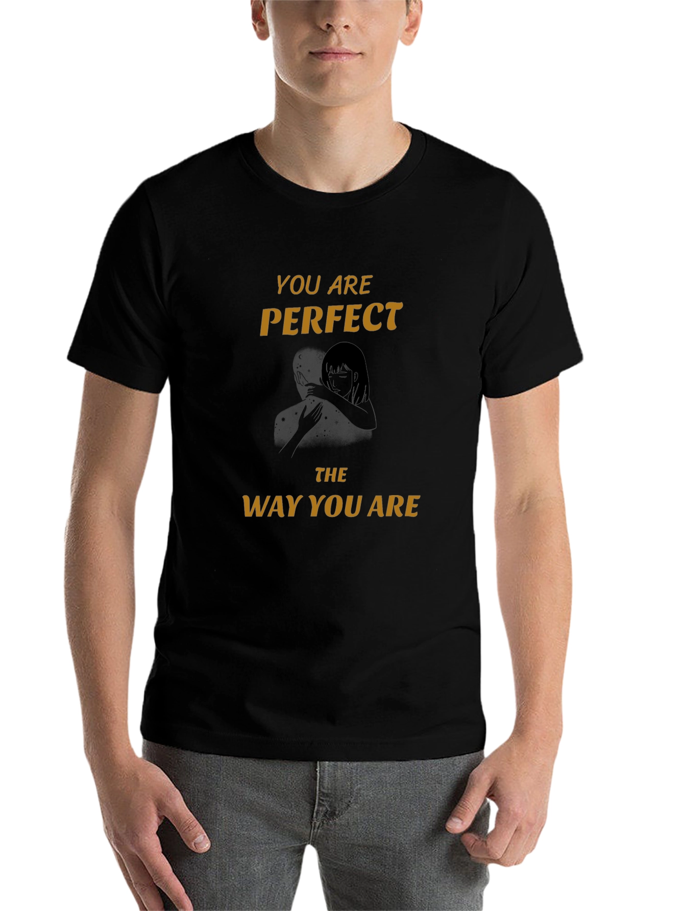 Black Perfect The Way You Are Black Graphic Tee view 7