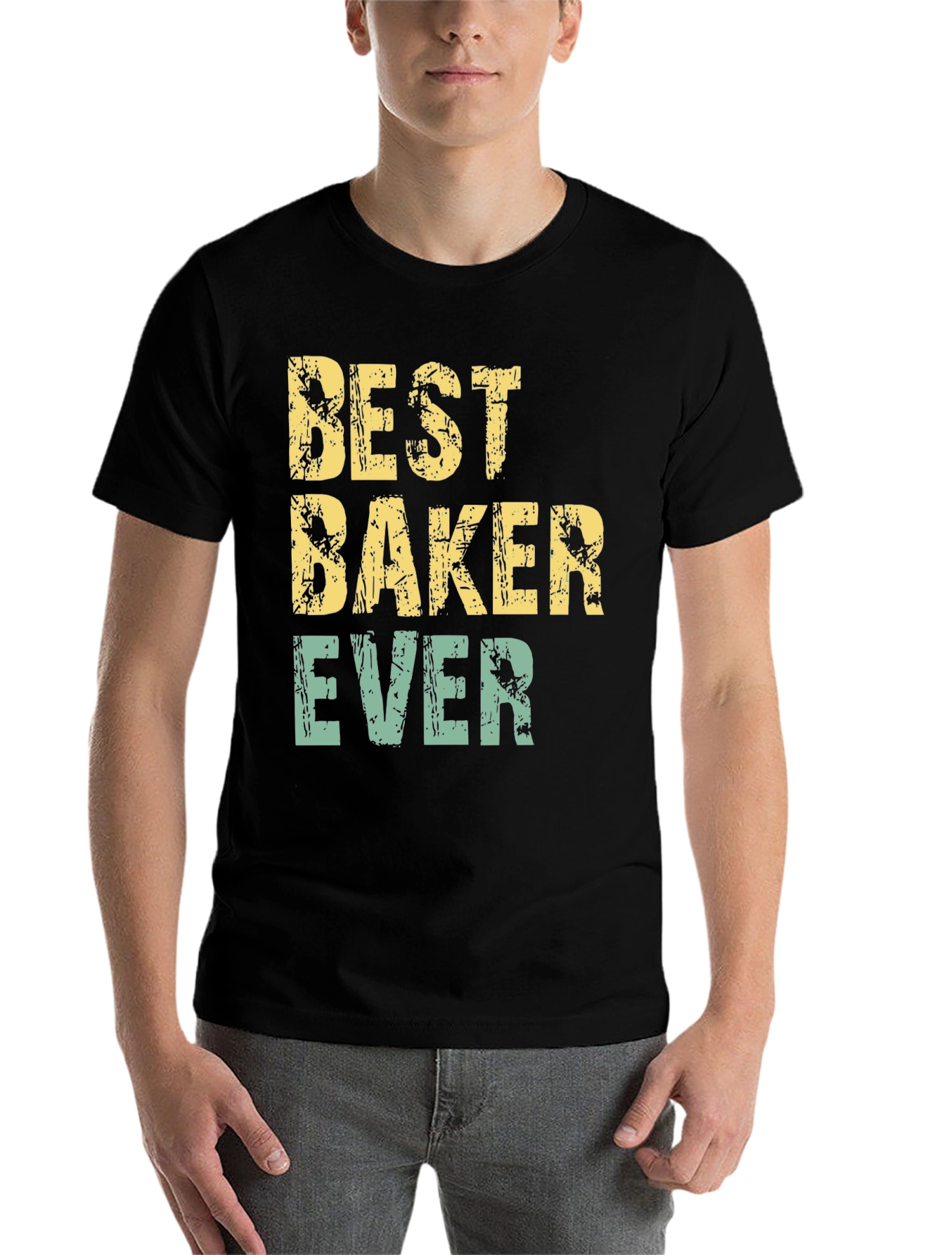 Black Best Baker Ever T-Shirt - Funny Baking Gift view 7