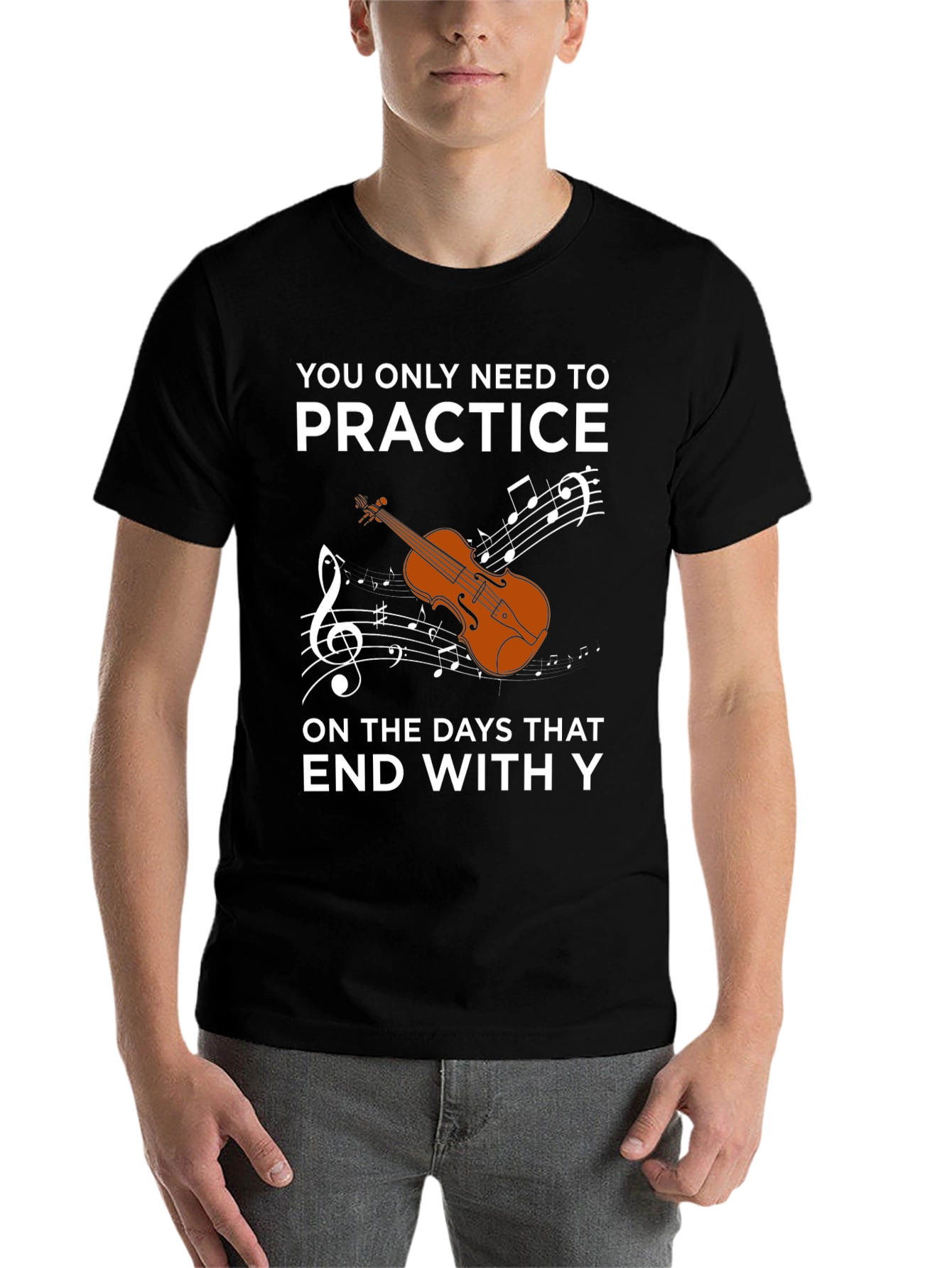 Black Practice Days Violin T-Shirt Musician view 7
