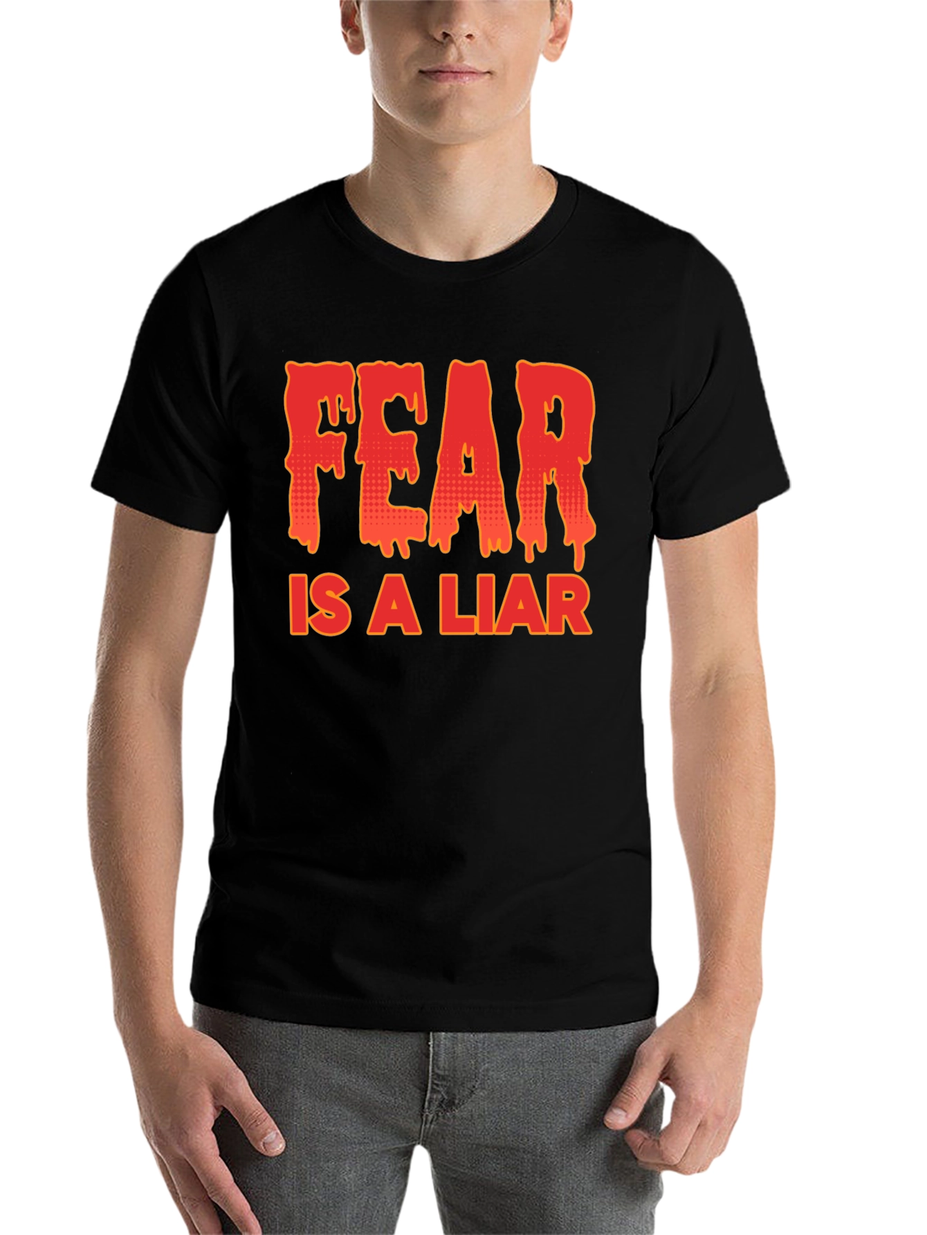 Black Fear is a Liar Graphic T-Shirt view 7