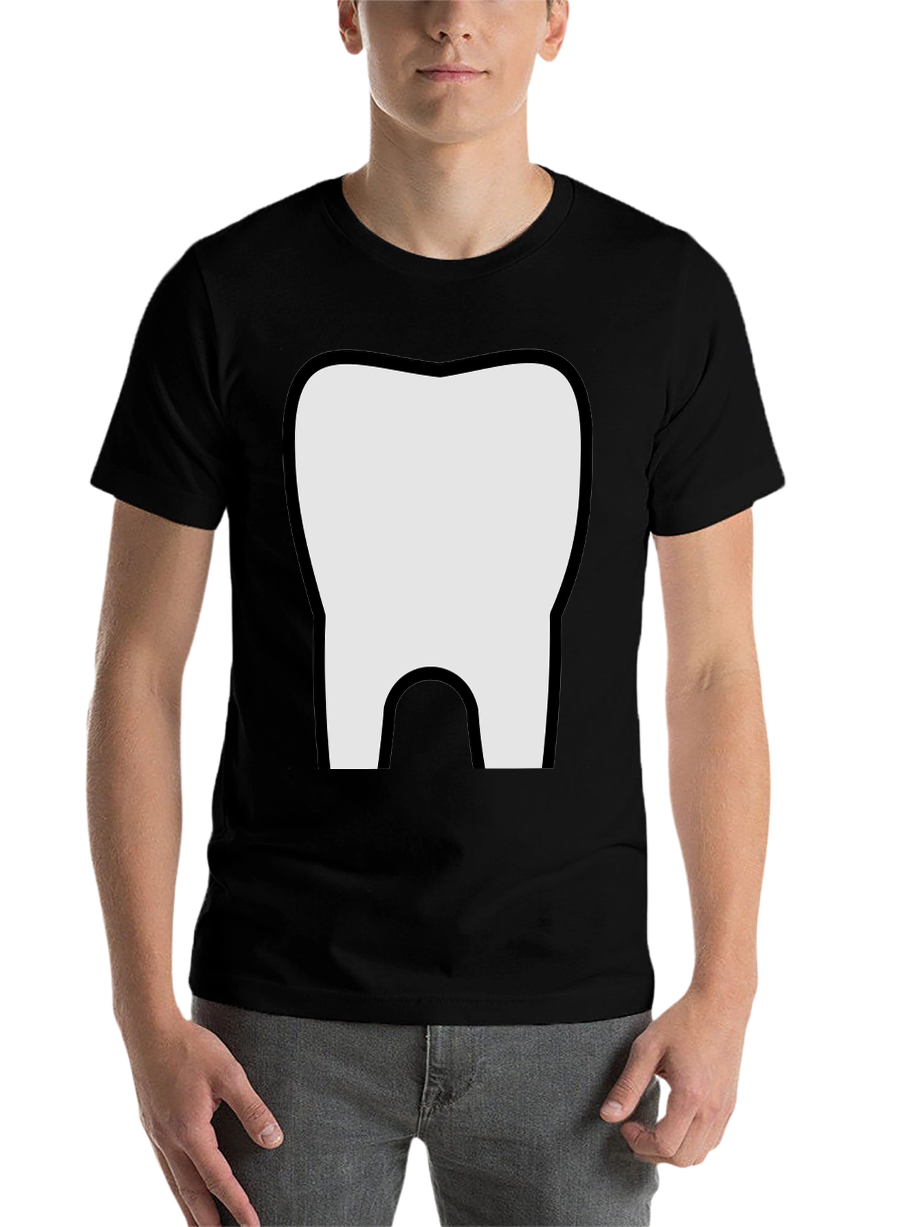 Black Tooth Graphic T-Shirt - Novelty Dental Tee view 7