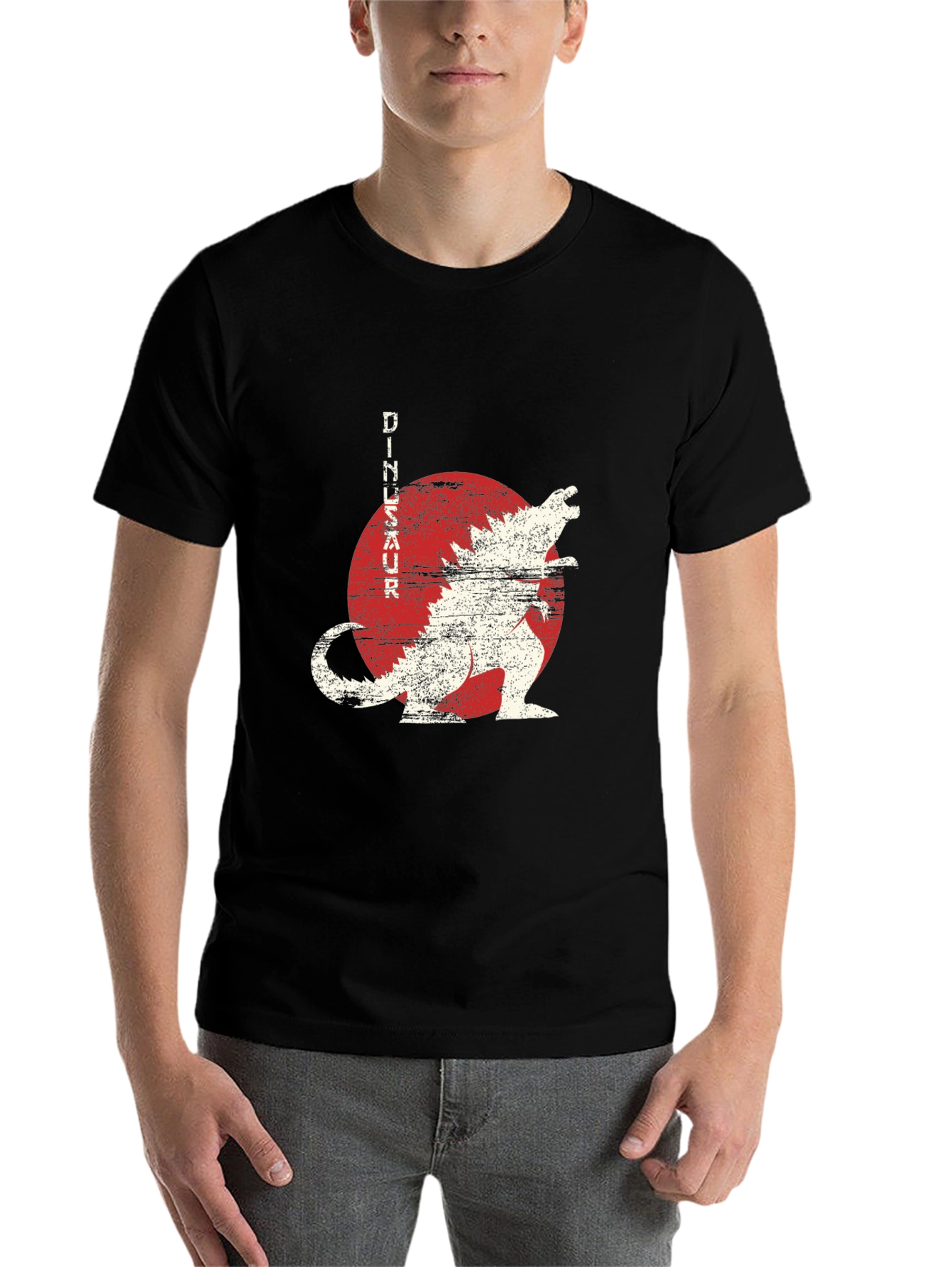 Black Dinosaur Graphic Tee - Japanese Style view 7