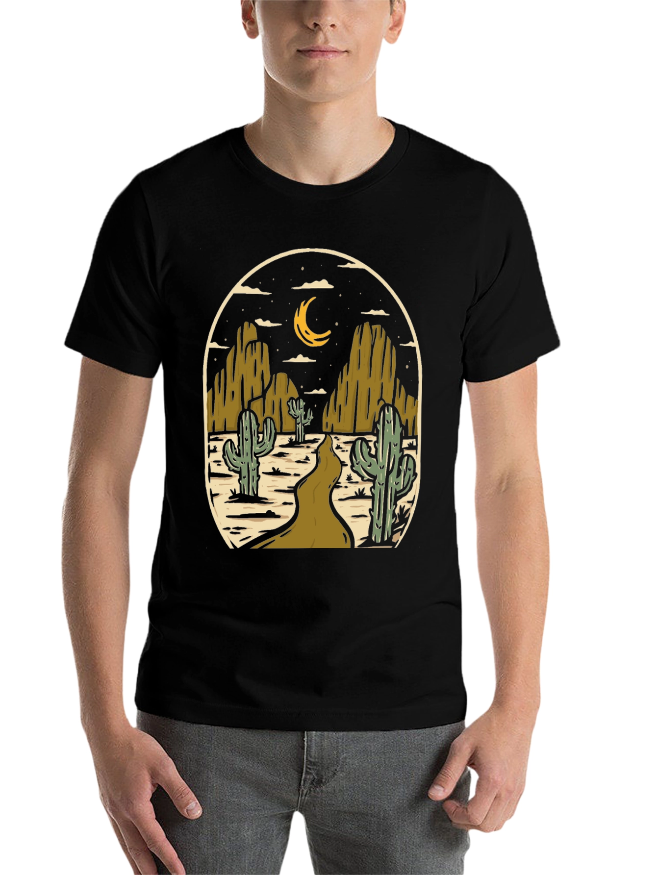 Black Desert Night Graphic Tee - Western Style view 7