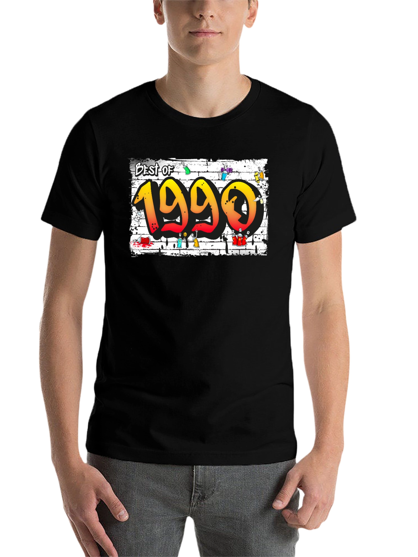Black Best of 1990 Graphic T-Shirt view 7