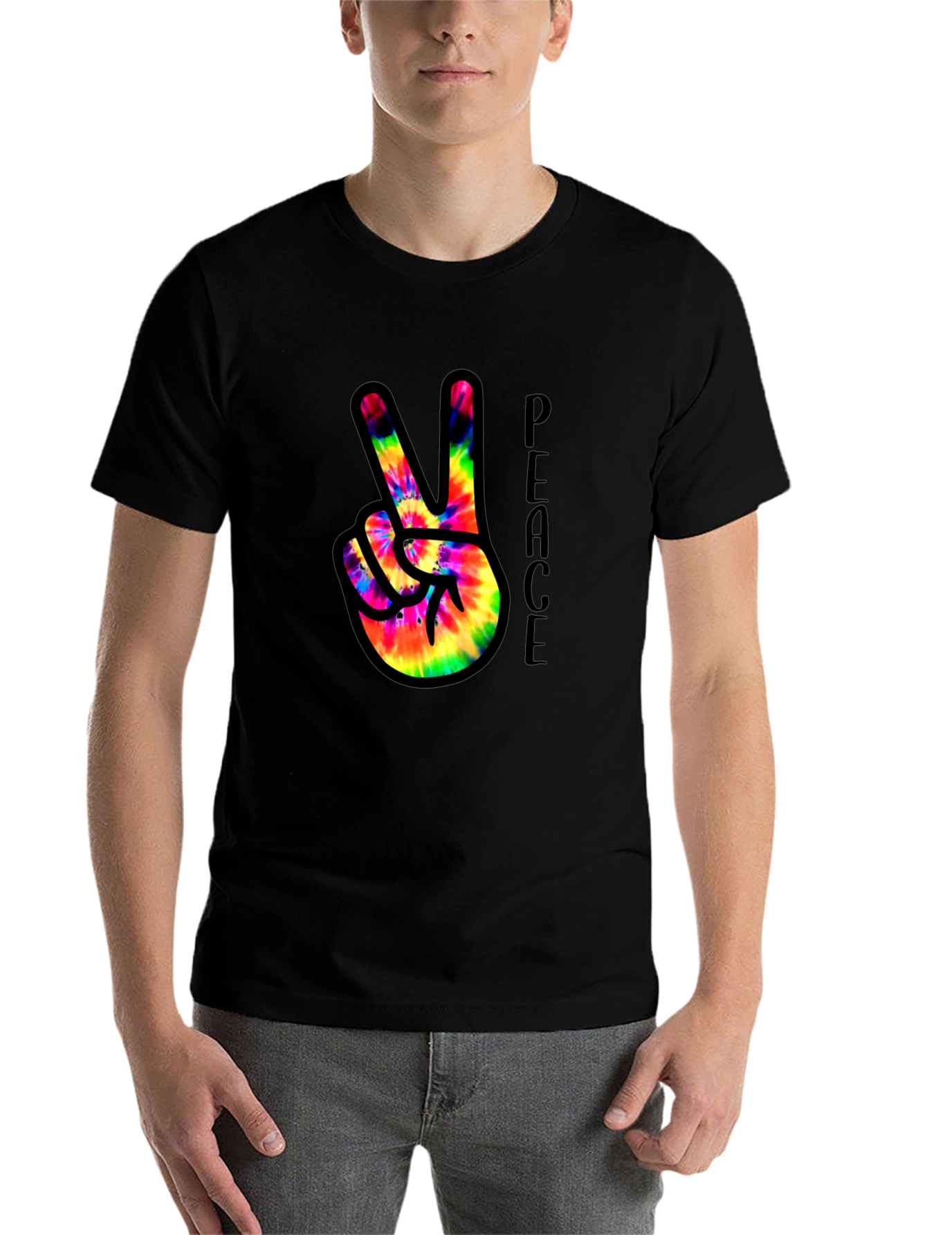 Peace Sign Tie-Dye T-Shirt - 7