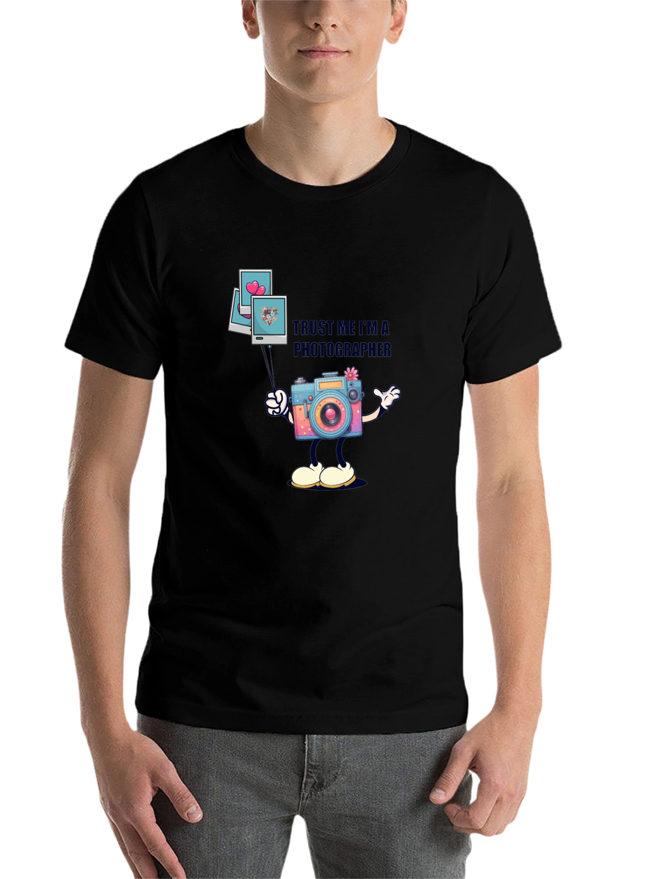 Black Funny Photographer Graphic T-Shirt view 7