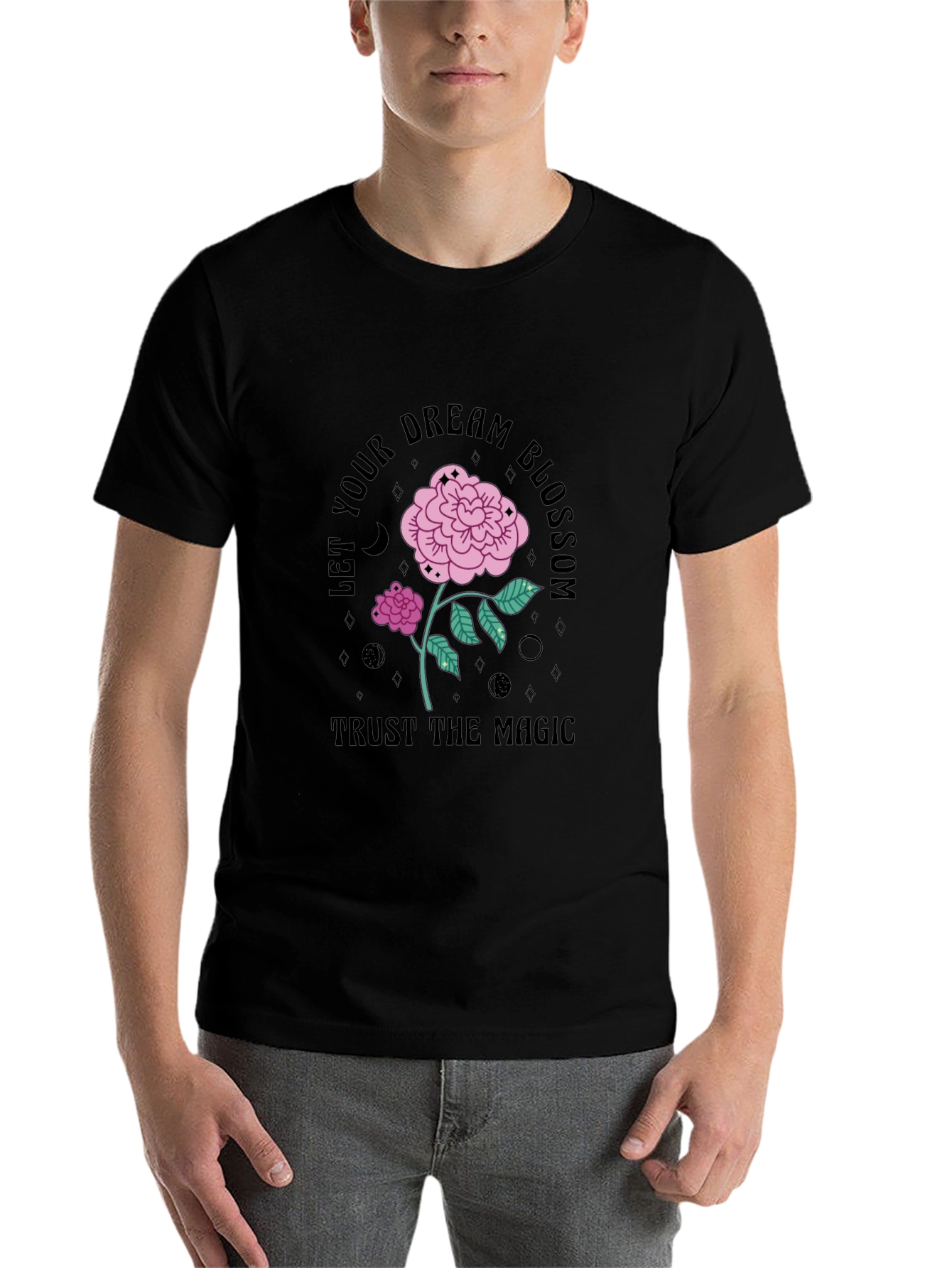 Black Dream Blossom Graphic Tee - Trust the Magic view 7