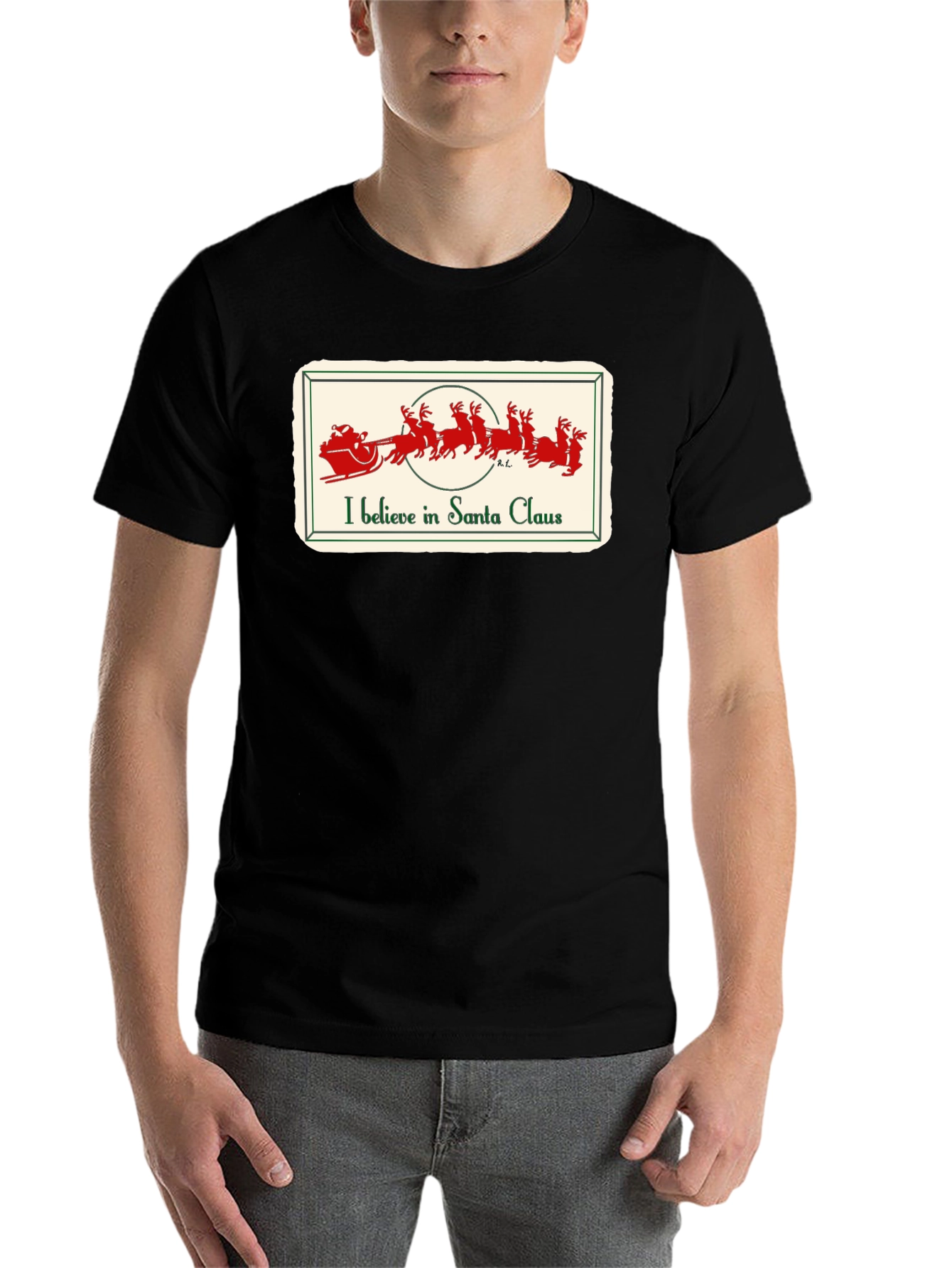 Black Santa Claus Holiday Tee view 7