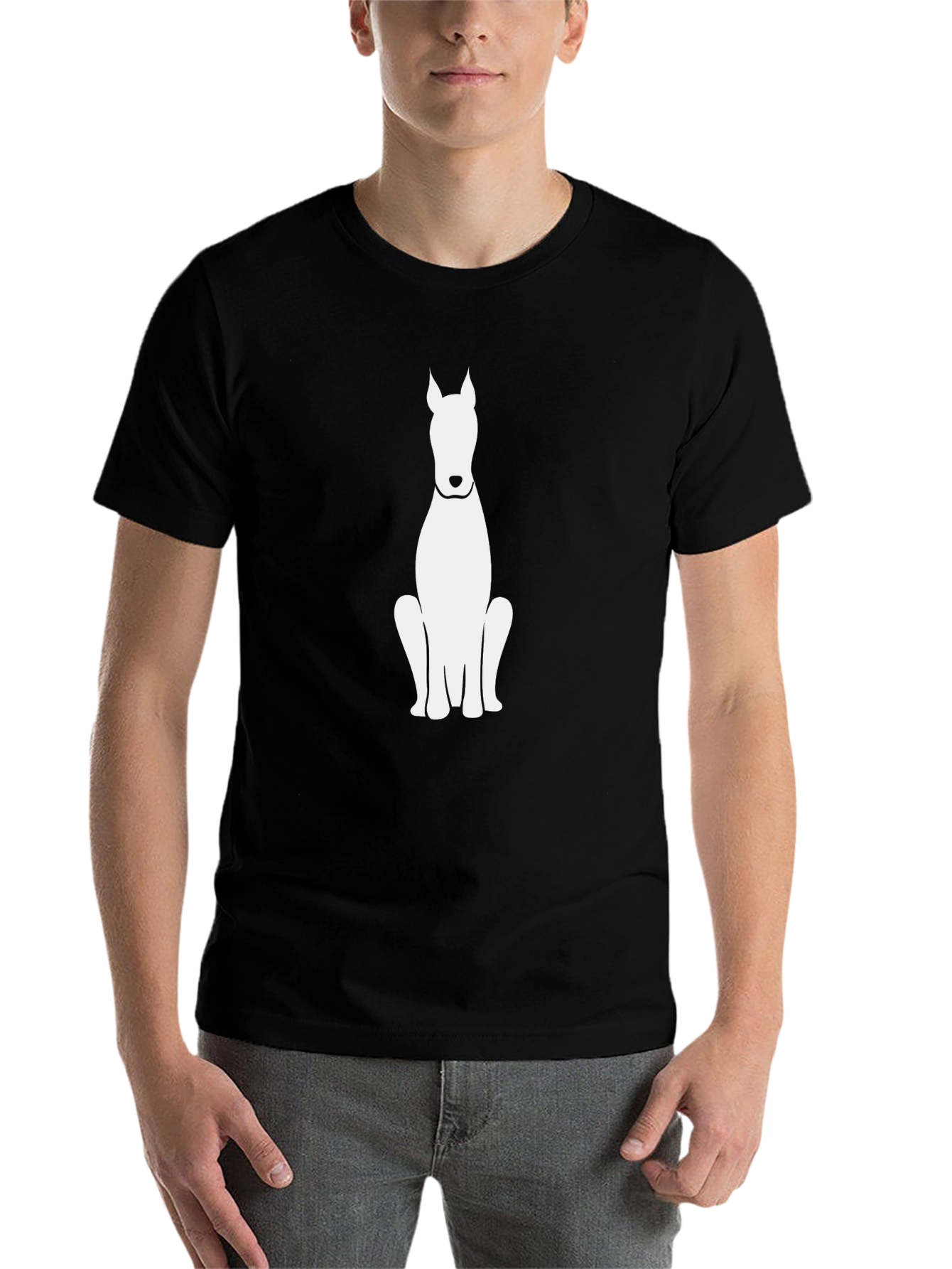 Black Dog Silhouette Graphic Tee - Casual Comfort view 7