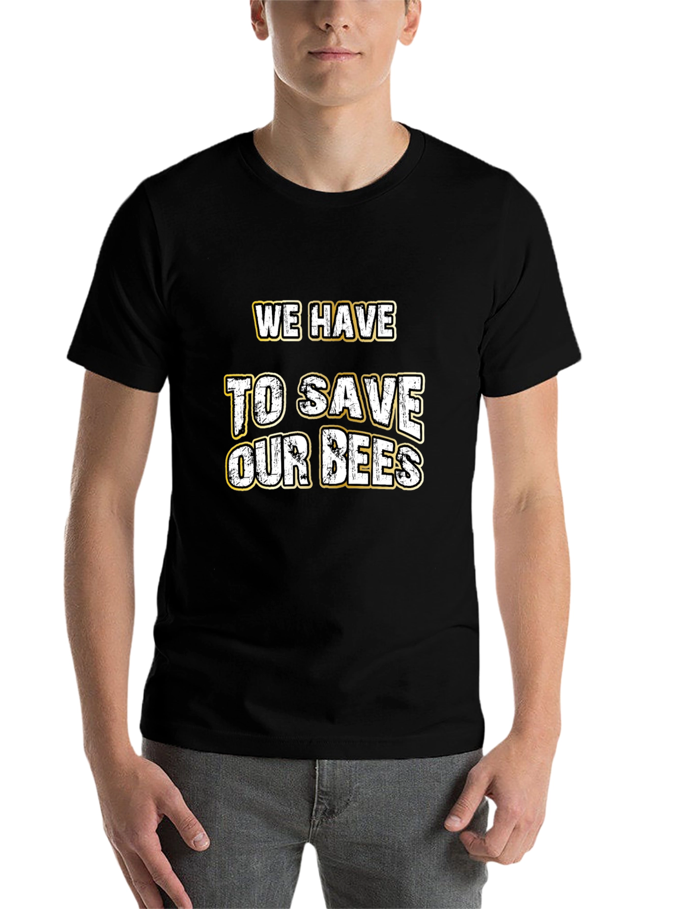 Black Save Our Bees Graphic Tee view 7