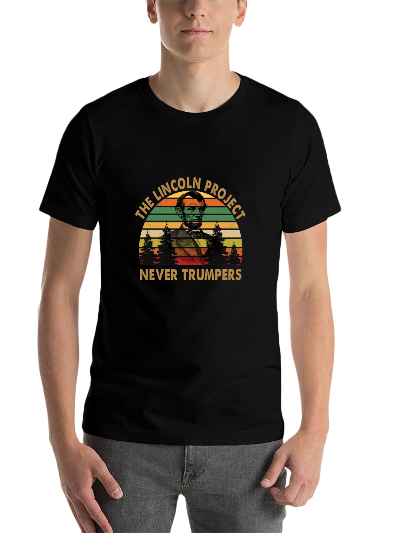 Black The Lincoln Project Never Trumpers T-Shirt view 7