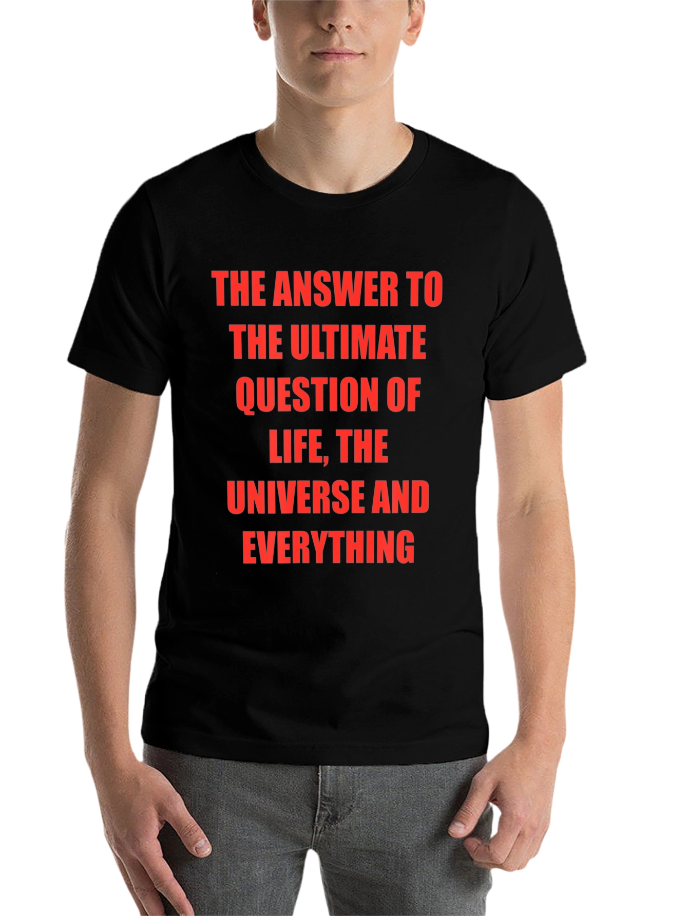Black Ultimate Question T-Shirt - 42, Life, Universe, Everything view 7