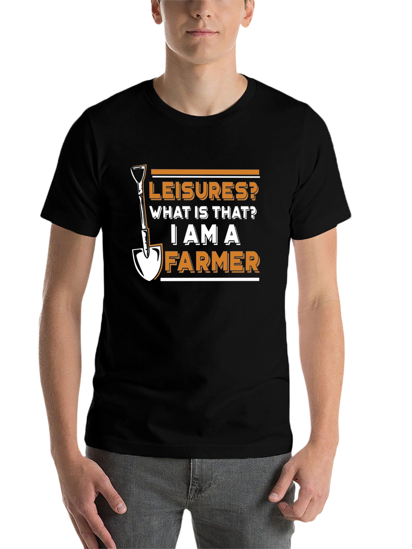 Black Leisures? I Am A Farmer Graphic T-Shirt view 7