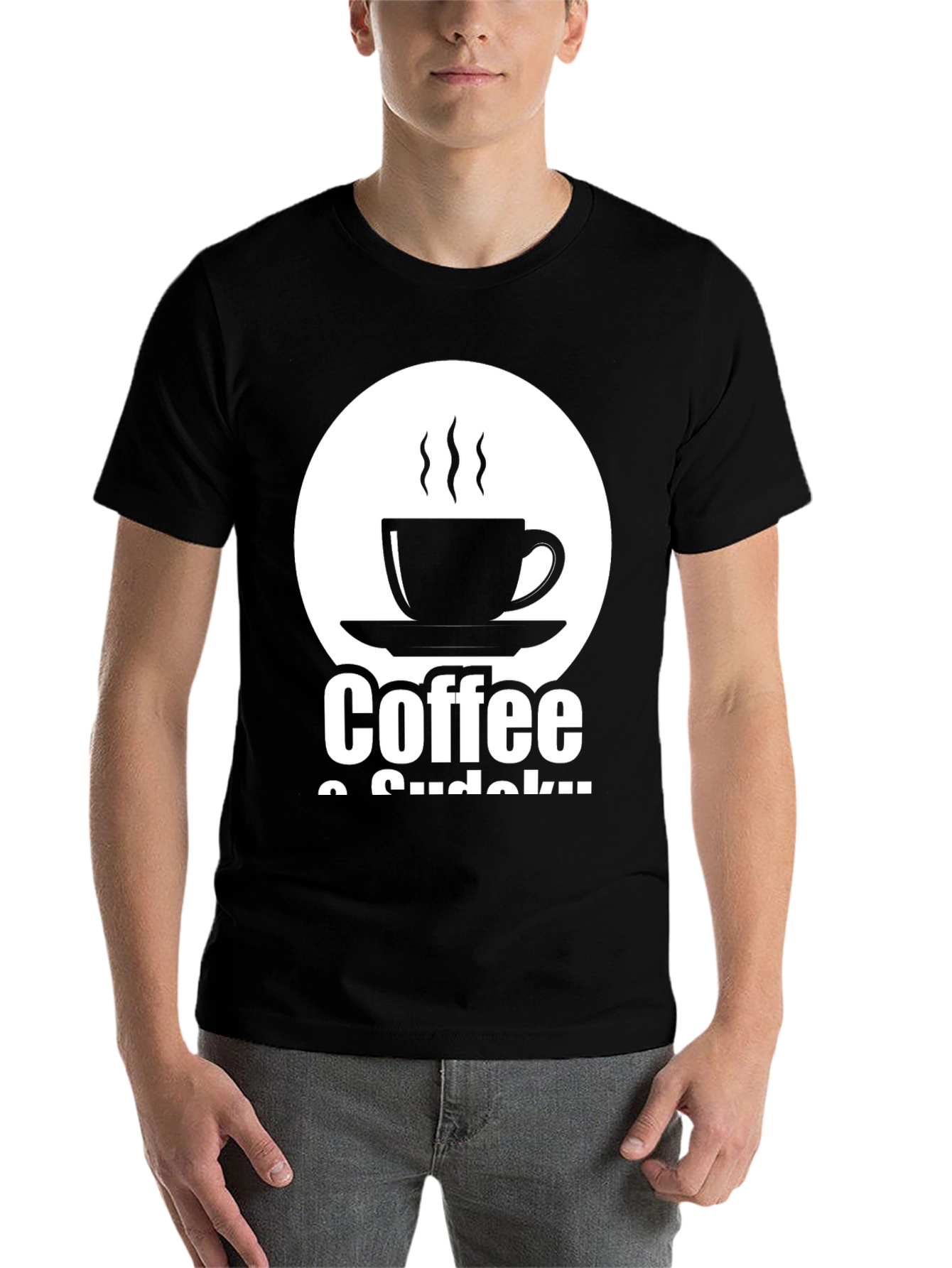 Black Coffee & Sudoku Graphic Tee view 7
