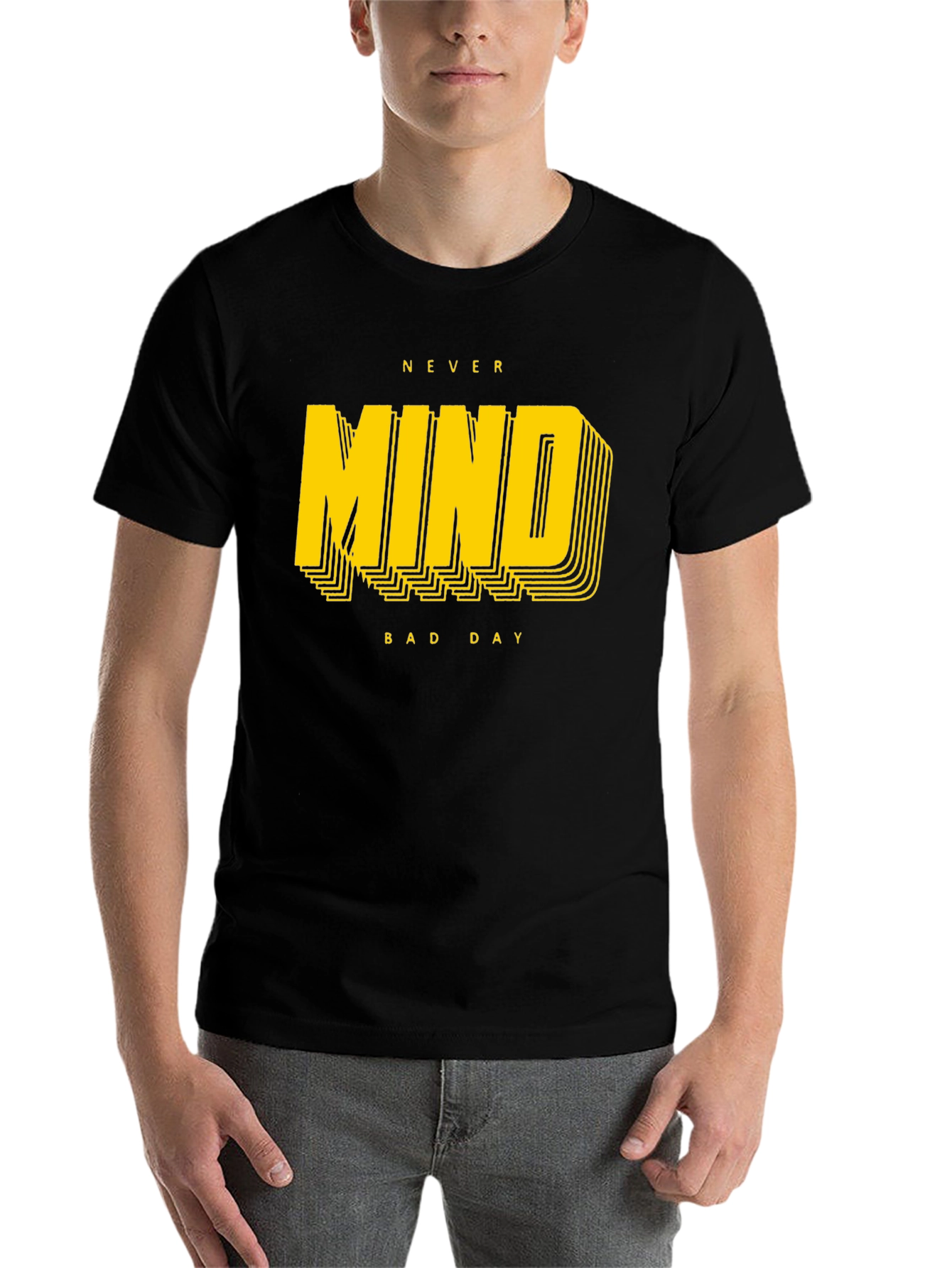 Black Never Mind Bad Day Graphic Tee view 7