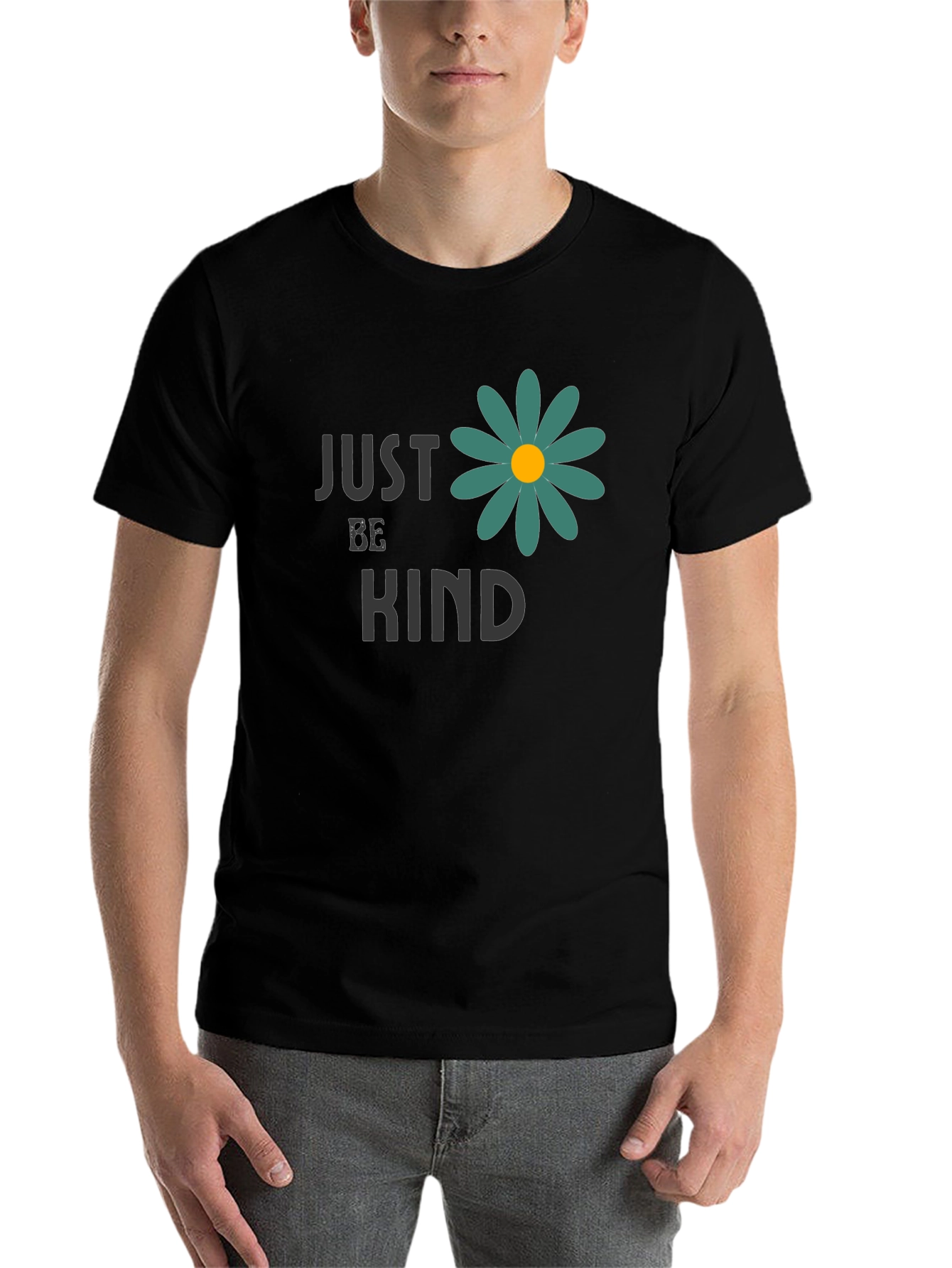 Black Just Be Kind Graphic T-Shirt - Comfort and Style view 7