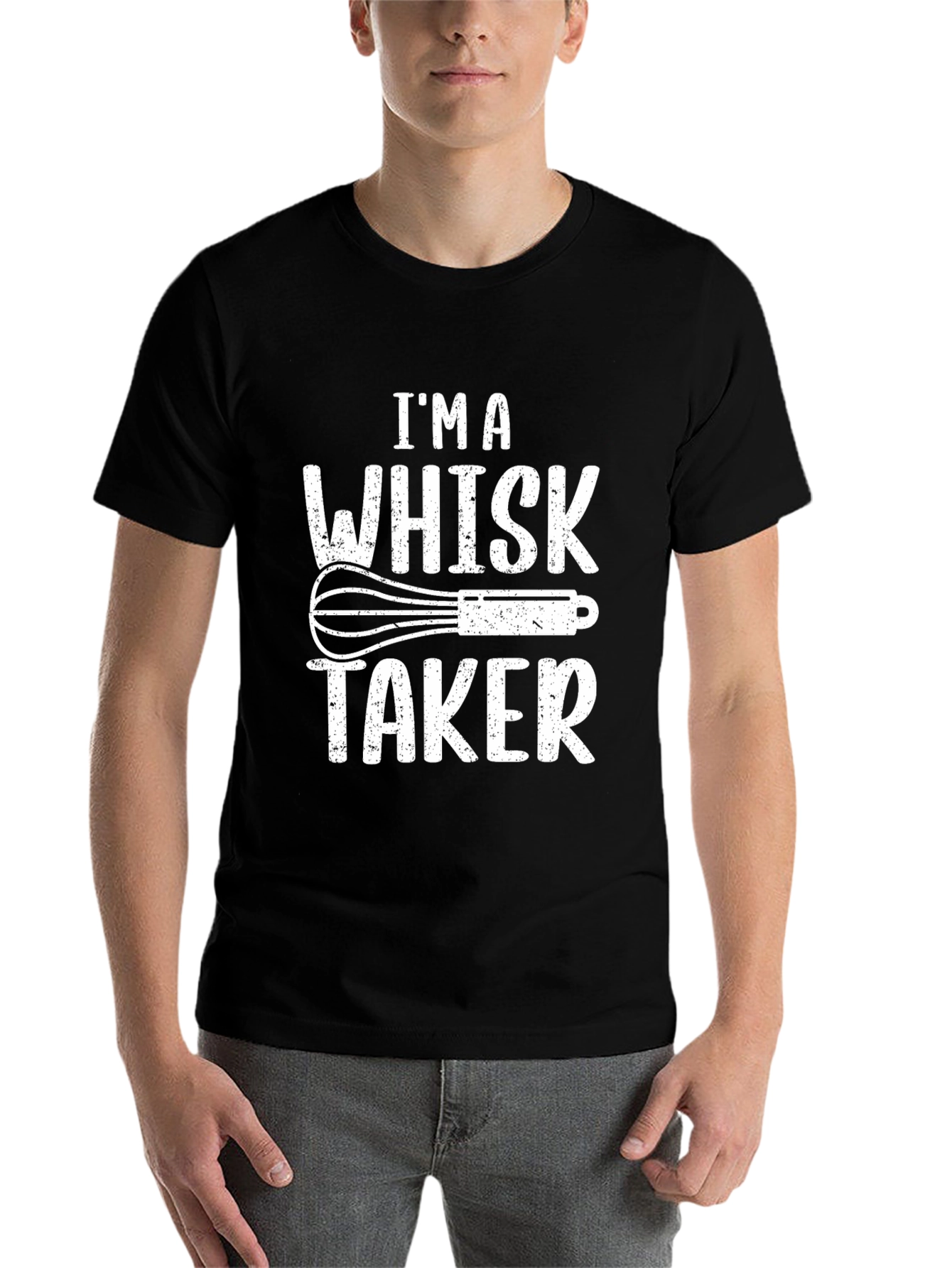 Black I'm A Whisk Taker Black T-Shirt view 7
