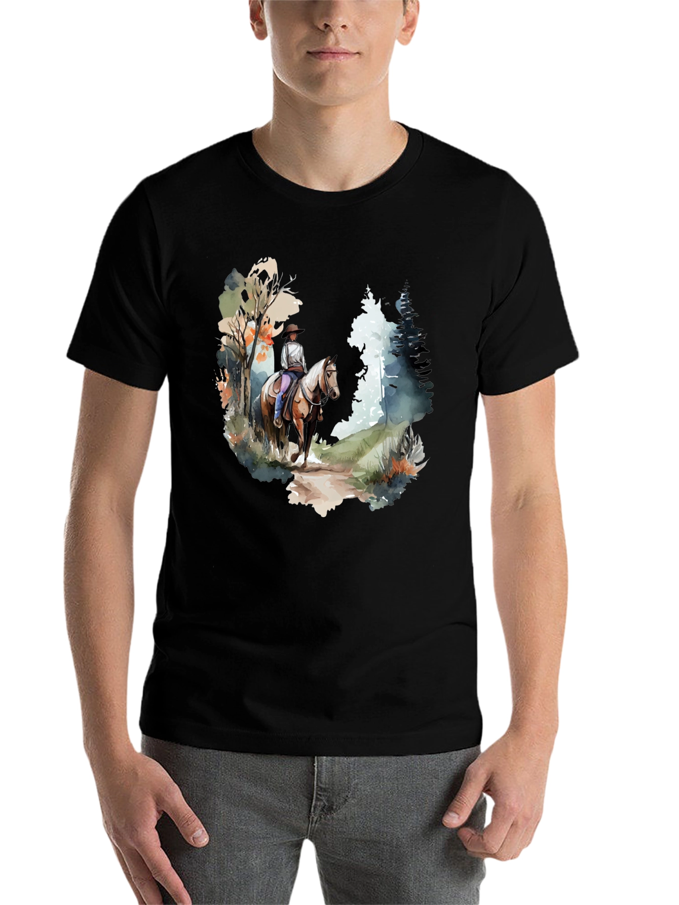 Black Cowgirl Horse Ride T-Shirt view 7