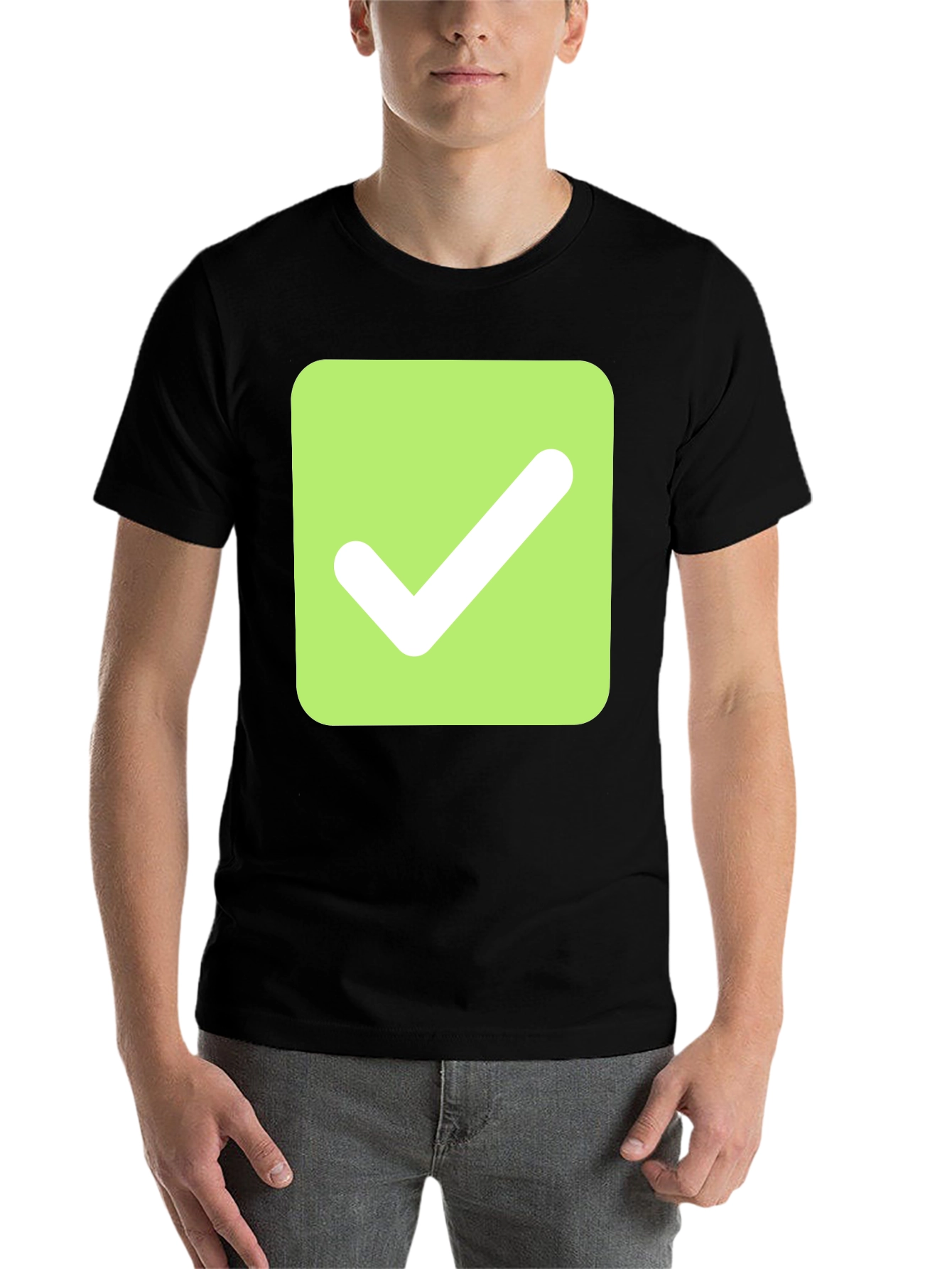 Black Checkmark Graphic Tee - Modern & Stylish view 7
