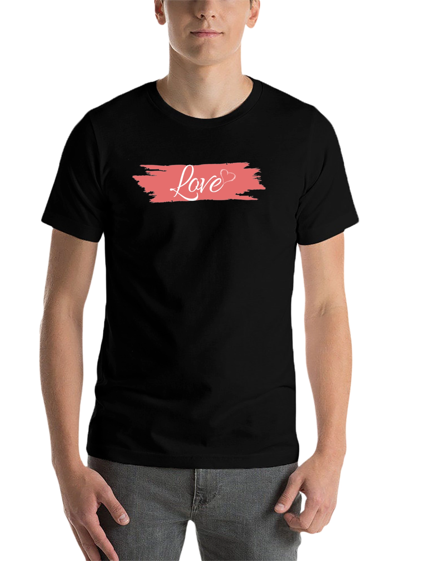 Black Love Graphic Black T-Shirt view 7