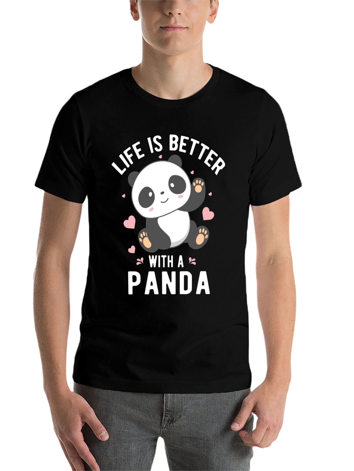 Black Life Is Better With A Panda T-Shirt view 7