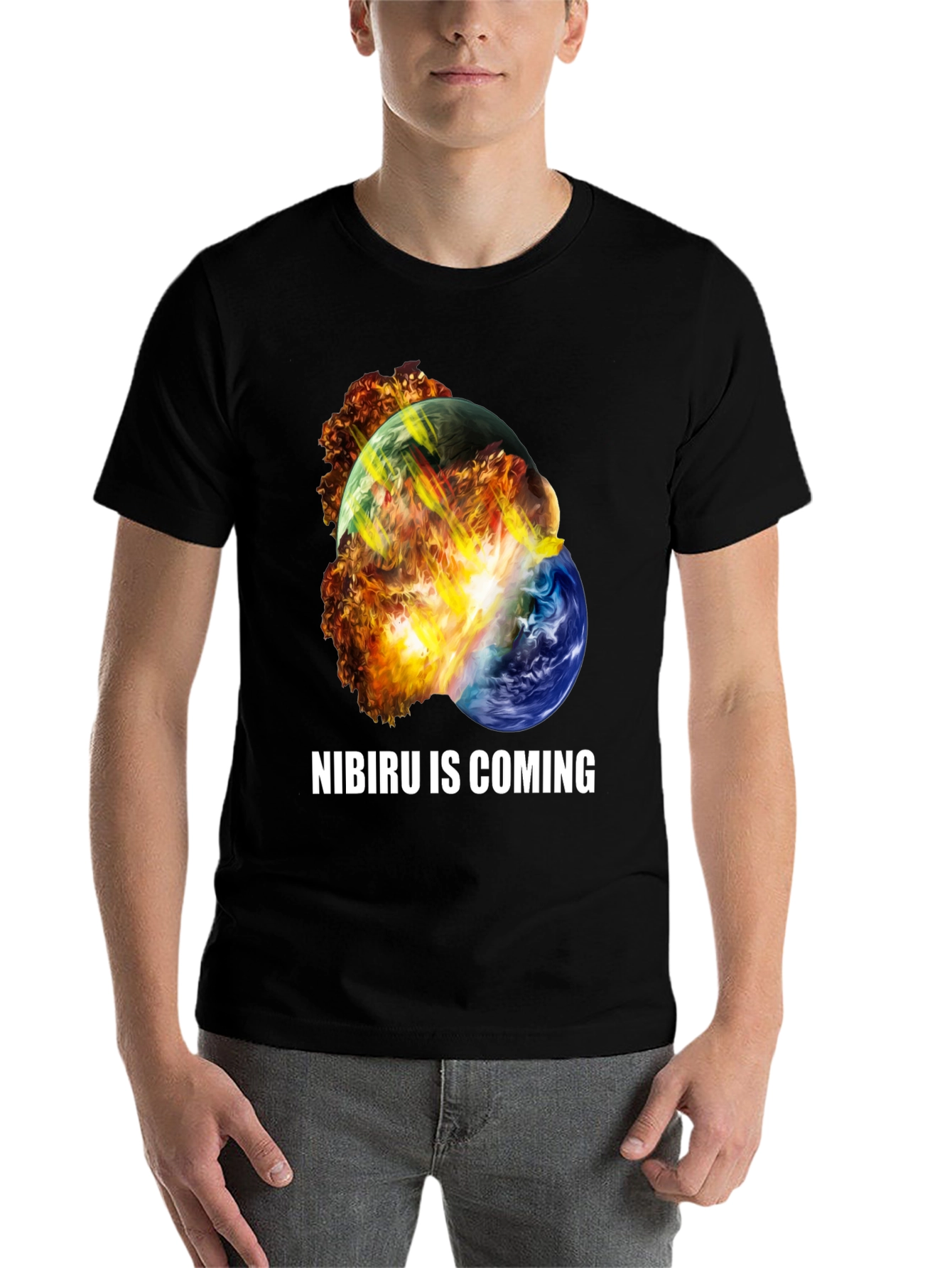 Black Nibiru is Coming Graphic Tee view 7