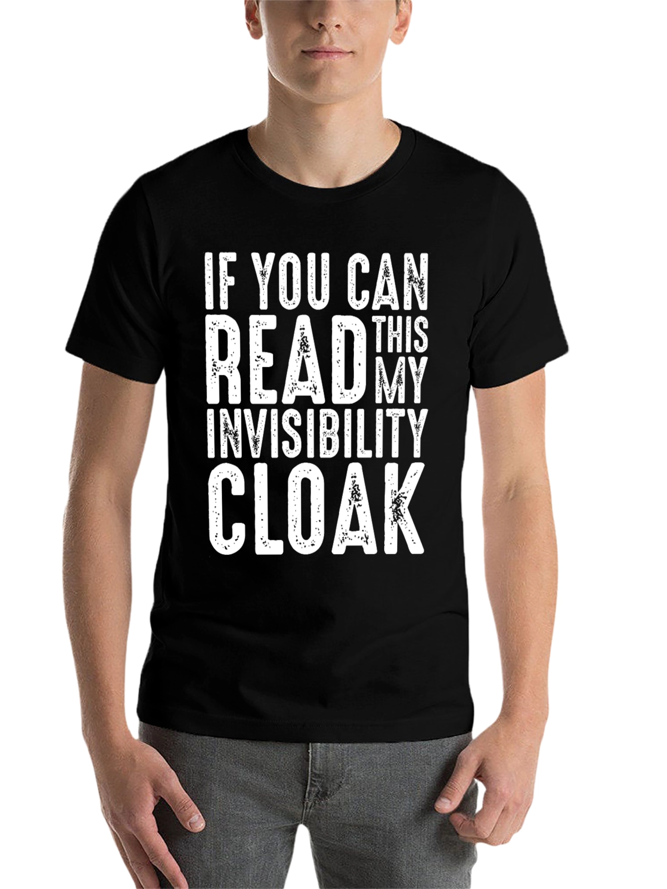 Black Invisibility Cloak Men's T-Shirt view 7