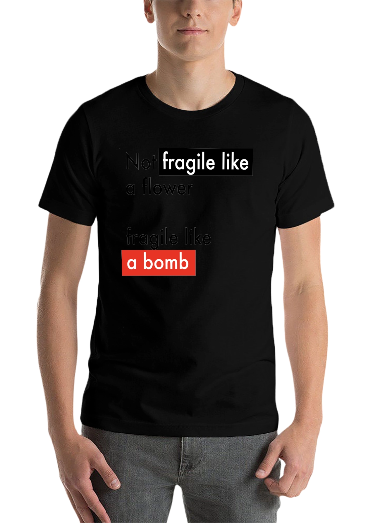Black Not Fragile T-Shirt - Soft Style view 7