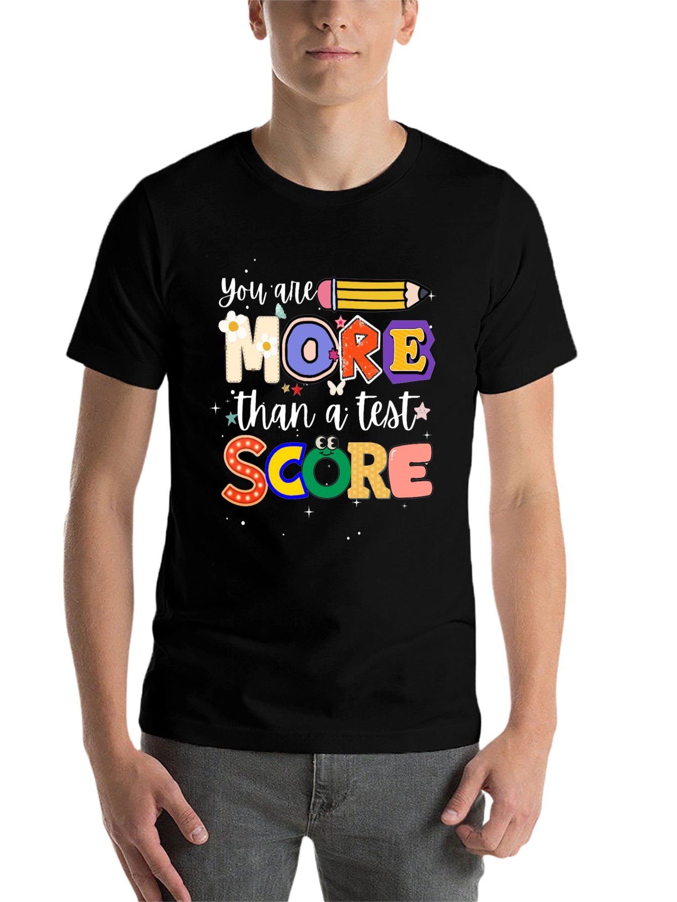 Black You Are More Than A Test Score T-Shirt view 7