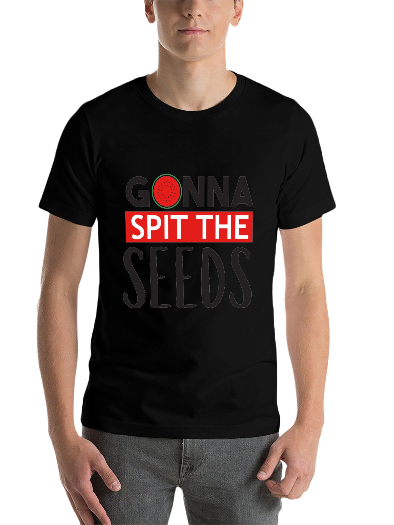 Black Gonna Spit The Seeds Watermelon T-Shirt view 7