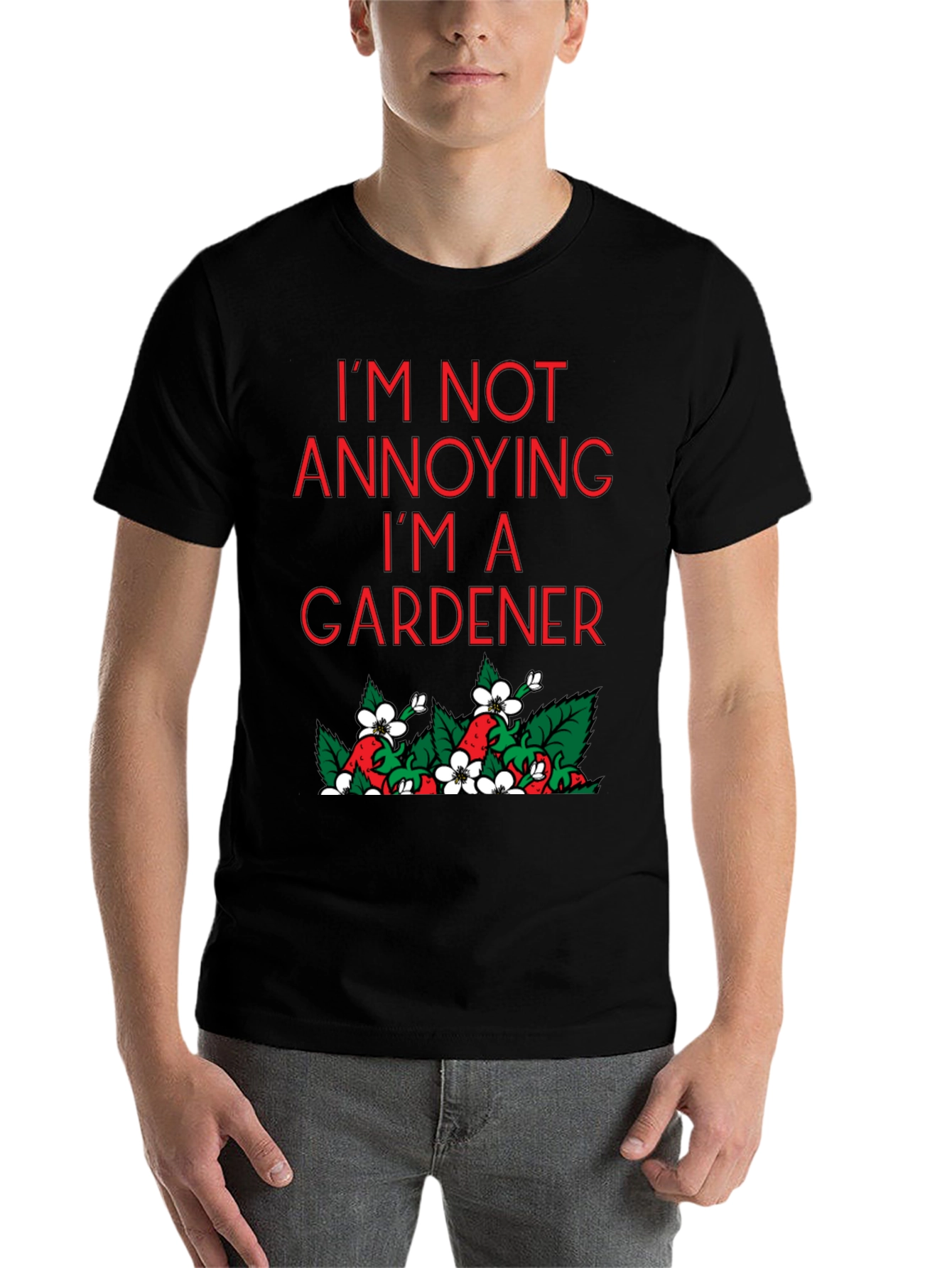 Black Funny Gardener T-Shirt - I'm Not Annoying view 7