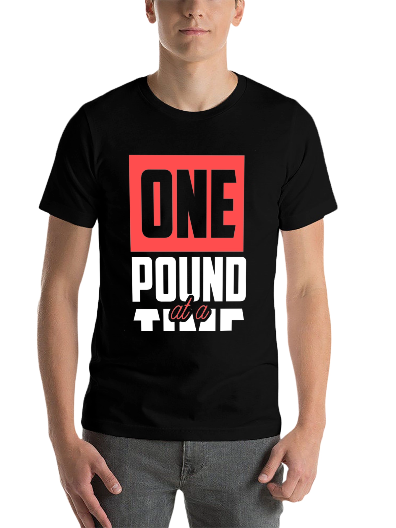 Black One Pound at a Time Graphic T-Shirt view 7