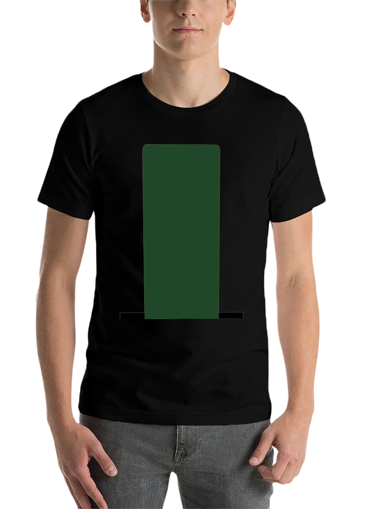 Black Green Top Hat Graphic Tee - Unisex view 7