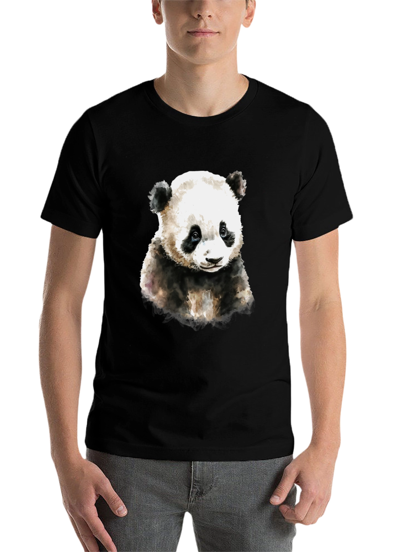 Black Panda Bear Graphic Tee - Soft Cotton Blend view 7