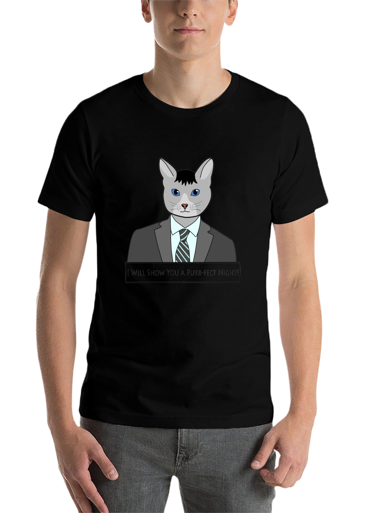 Black Purr-Fect Night T-Shirt view 7