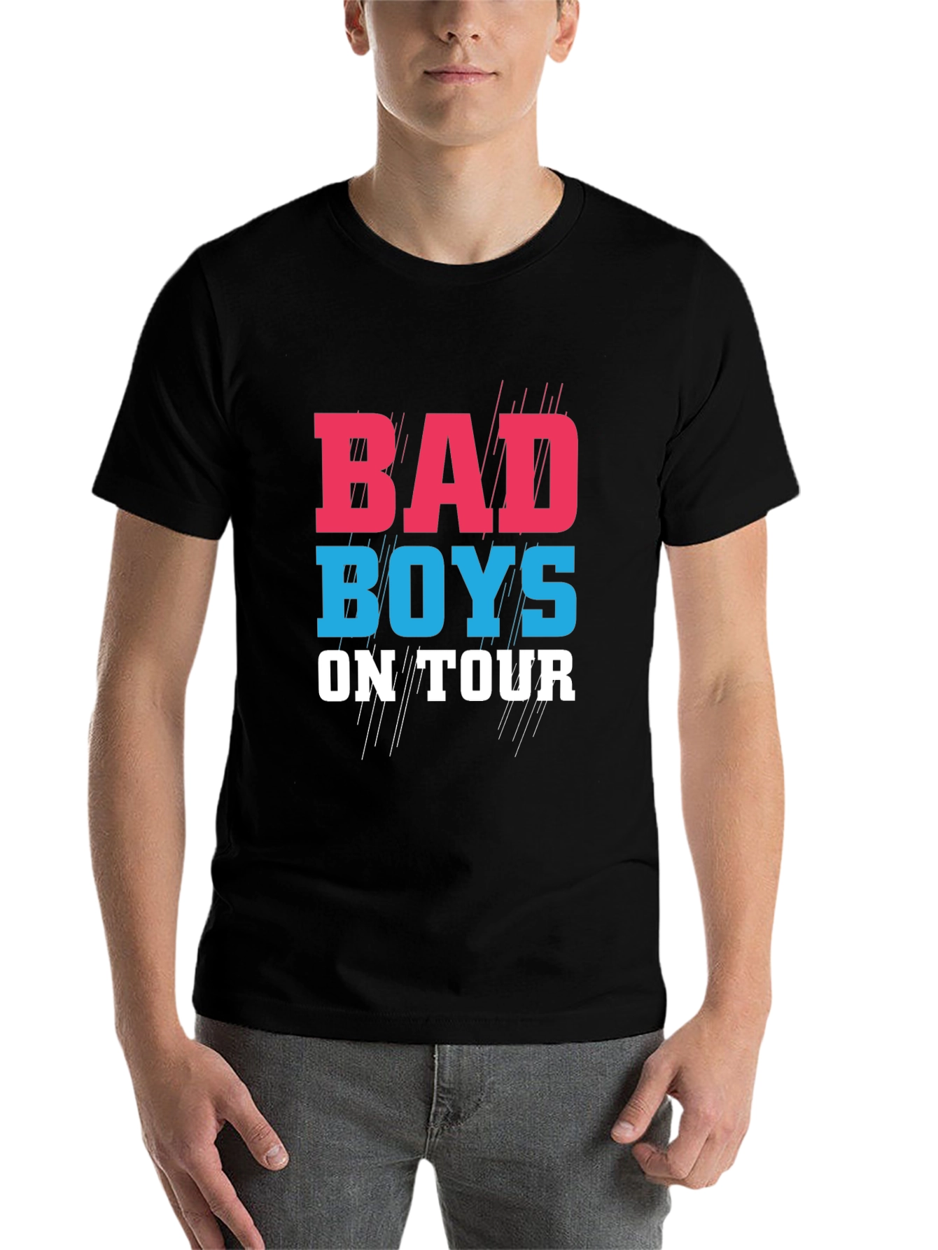 Black Bad Boys On Tour Graphic T-Shirt view 7