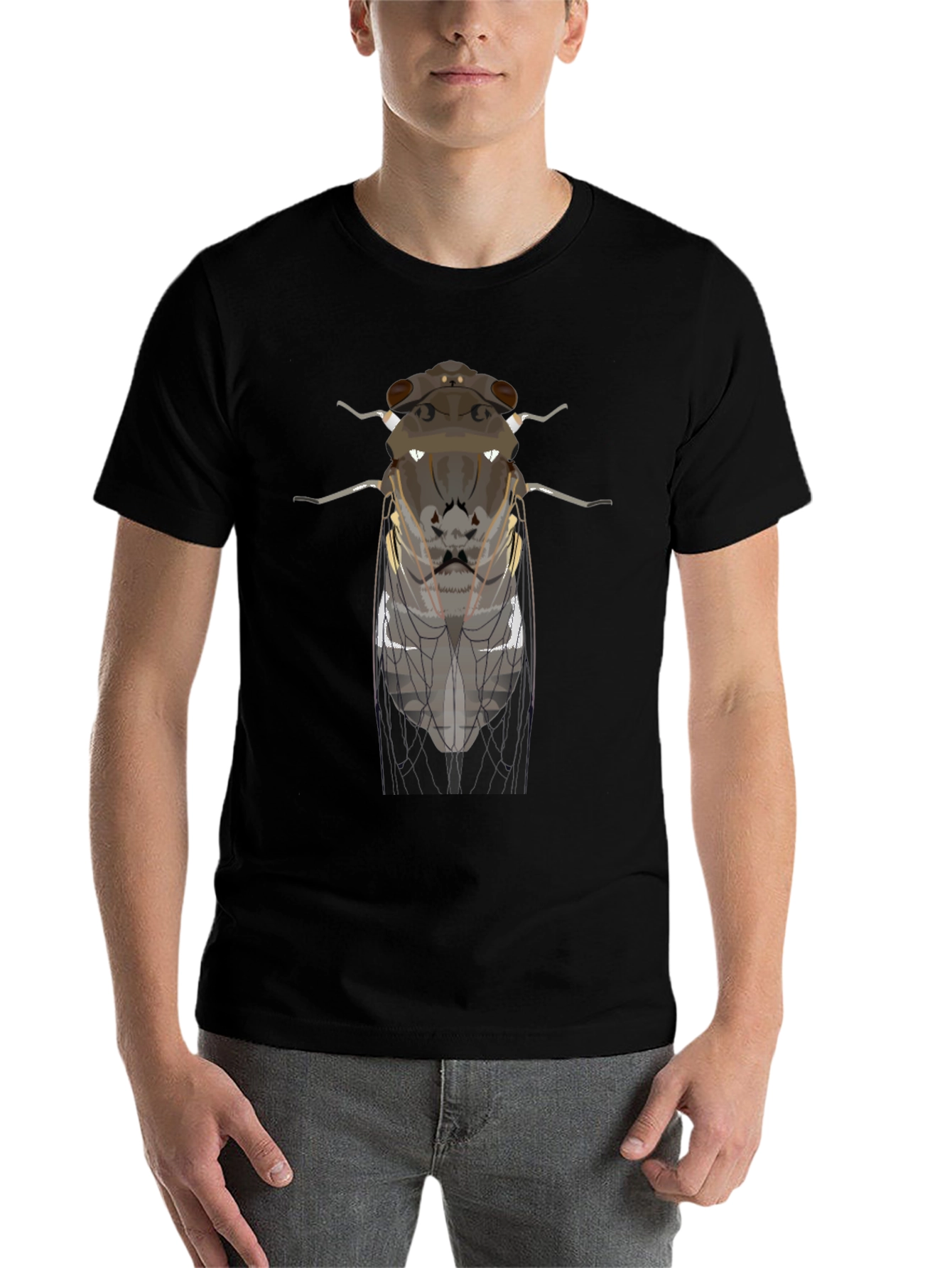 Black Cicada Graphic Tee - Entomologist Apparel view 7