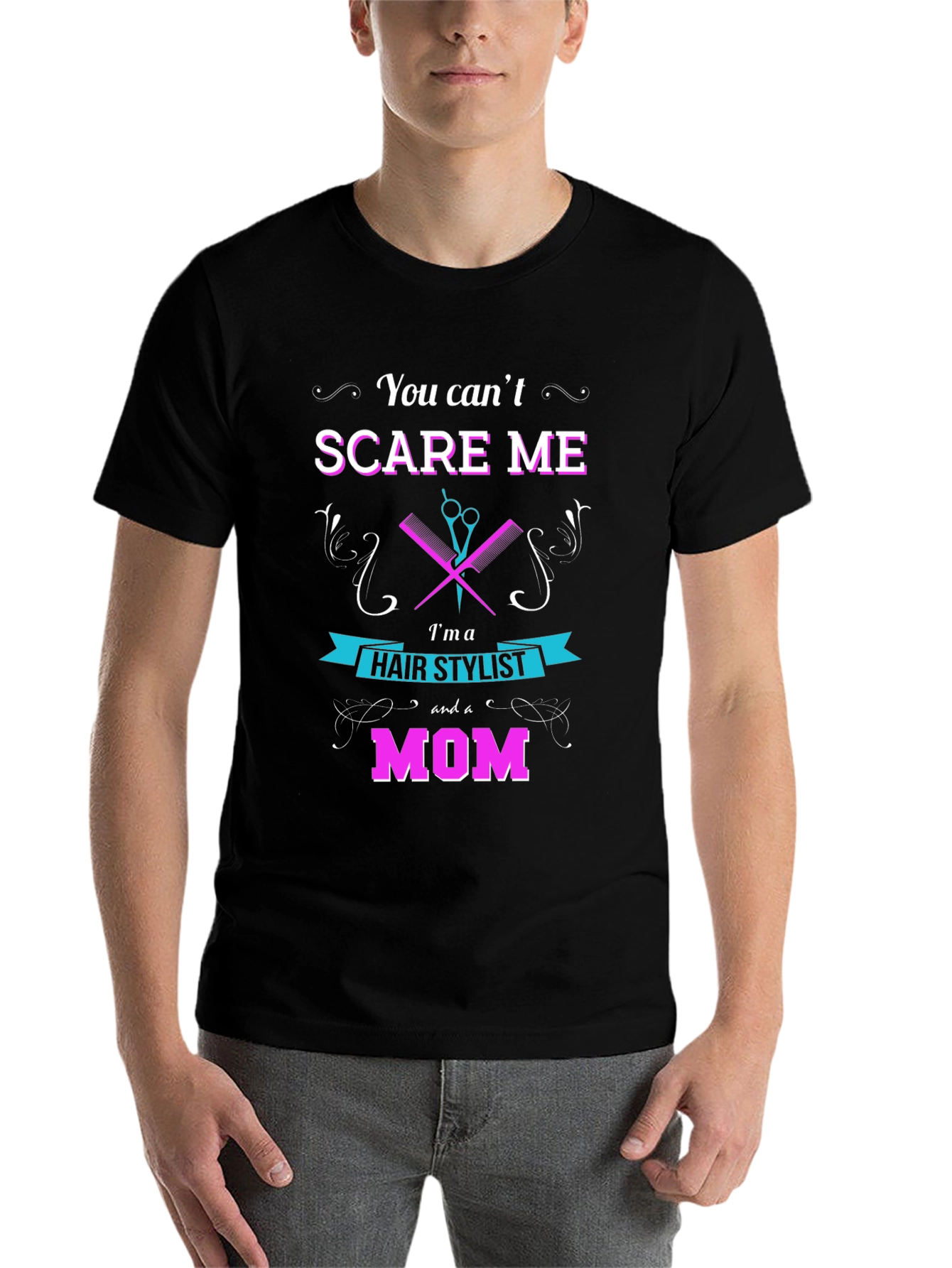 Black Hair Stylist Mom T-Shirt view 7