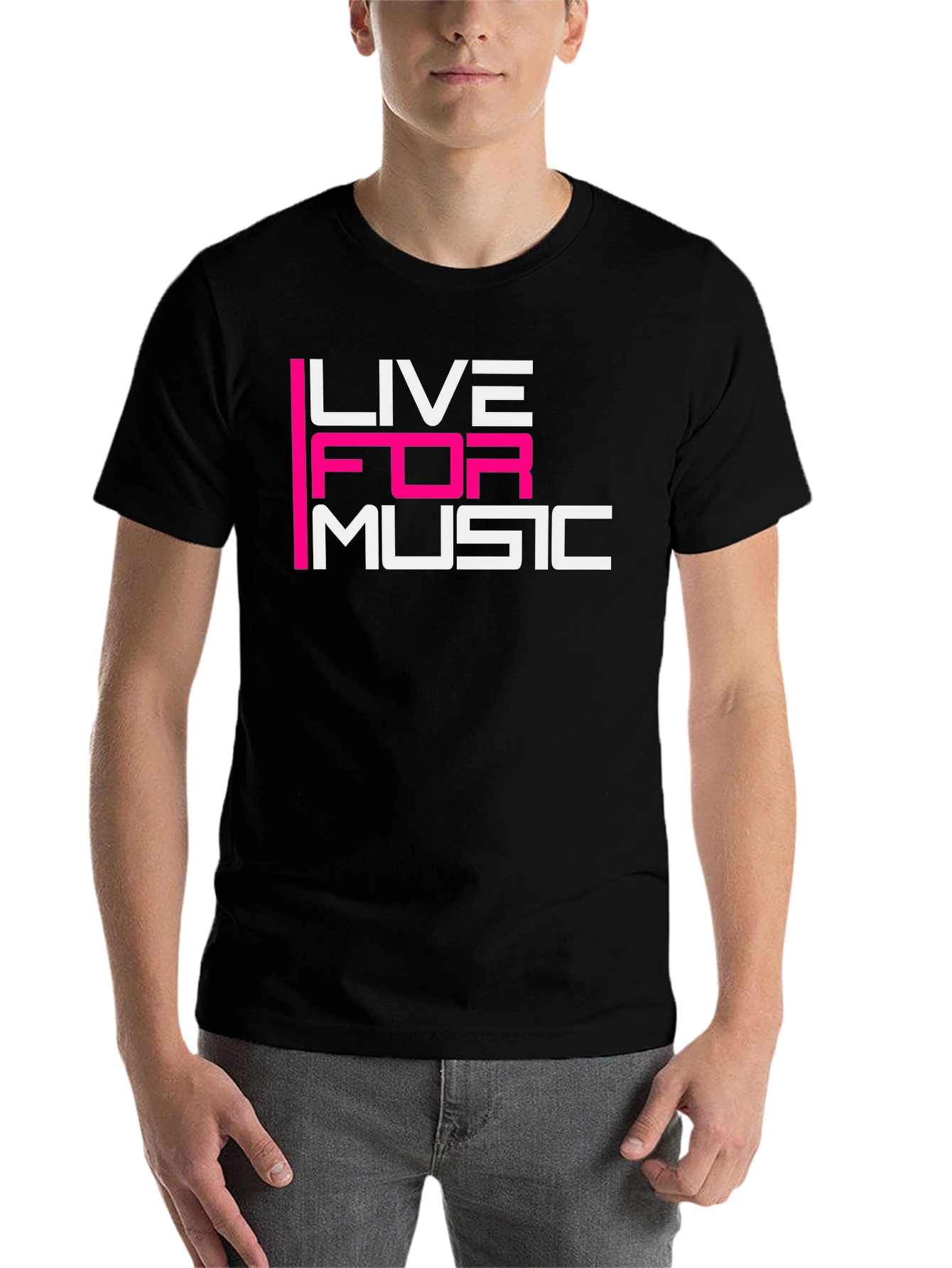 Black Live For Music Graphic Tee - Black view 7