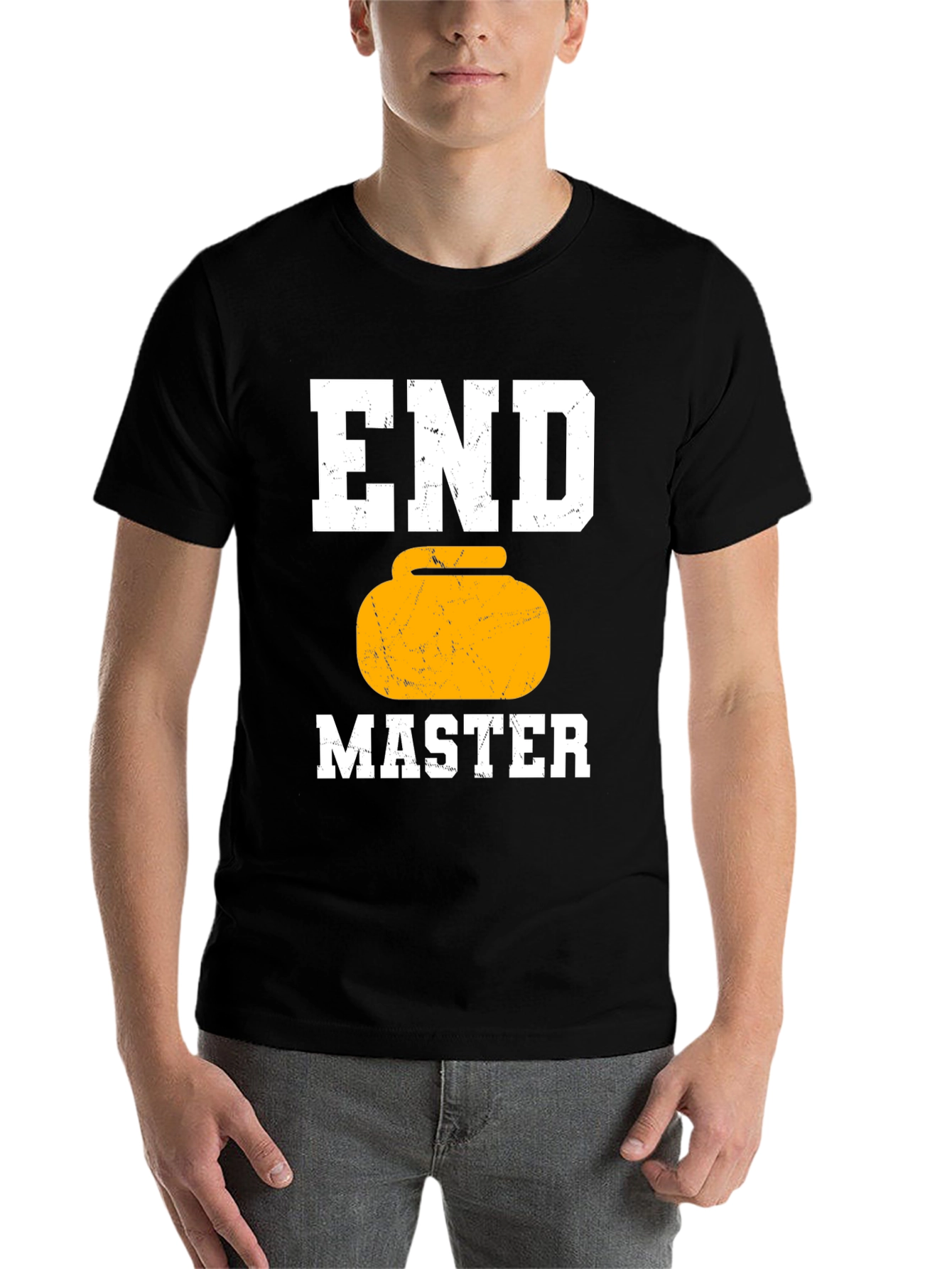 Black End Master Curling T-Shirt - Game Day Apparel view 7