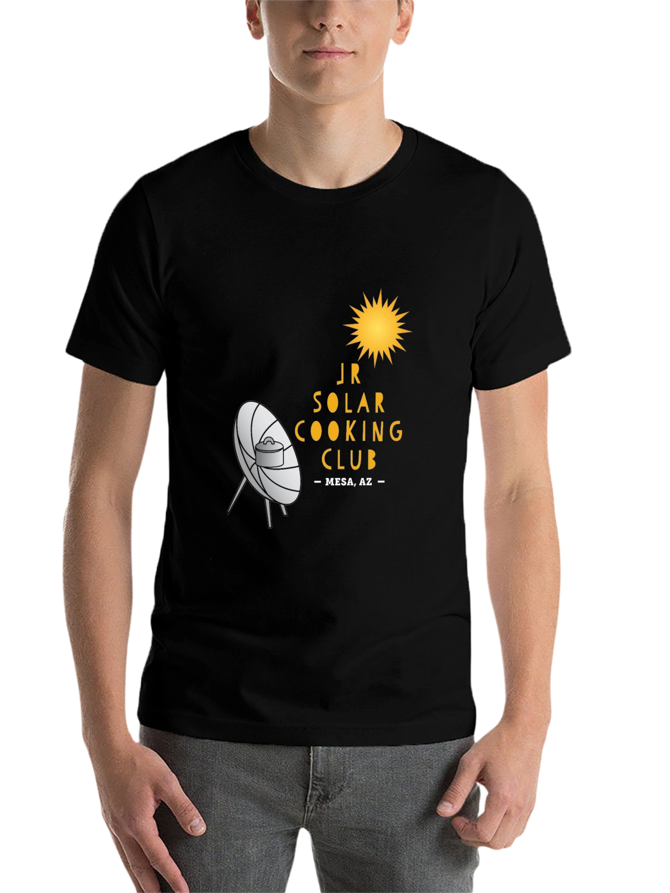Black JR Solar Cooking Club Black T-Shirt view 7