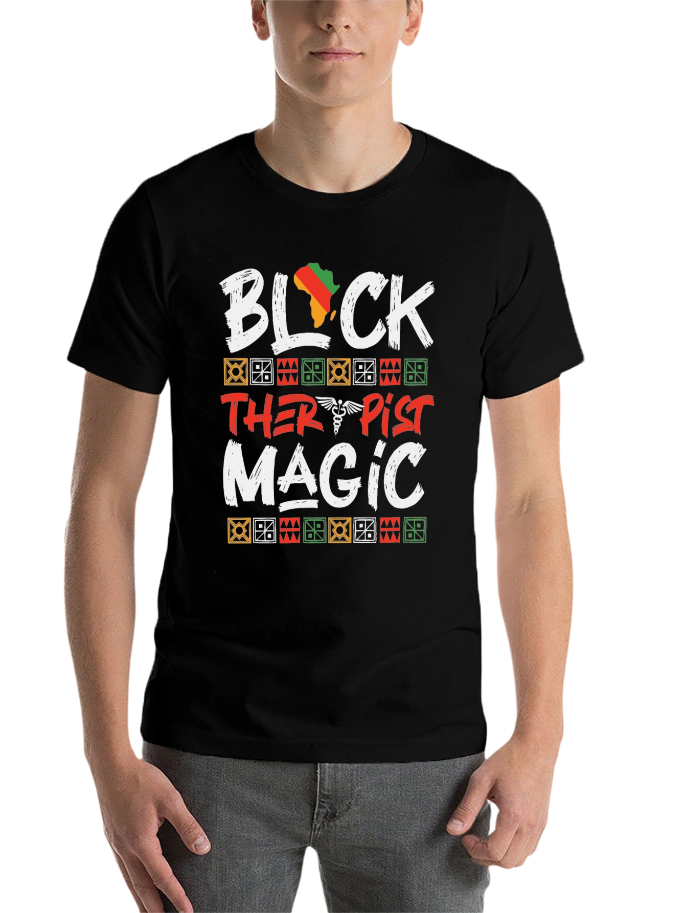 Black Black Therapist Magic T-Shirt view 7