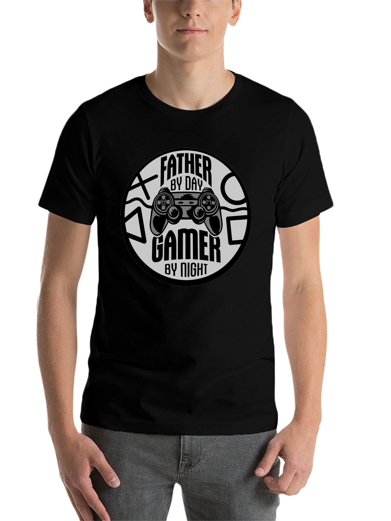 Black Father By Day Gamer By Night T-Shirt view 7