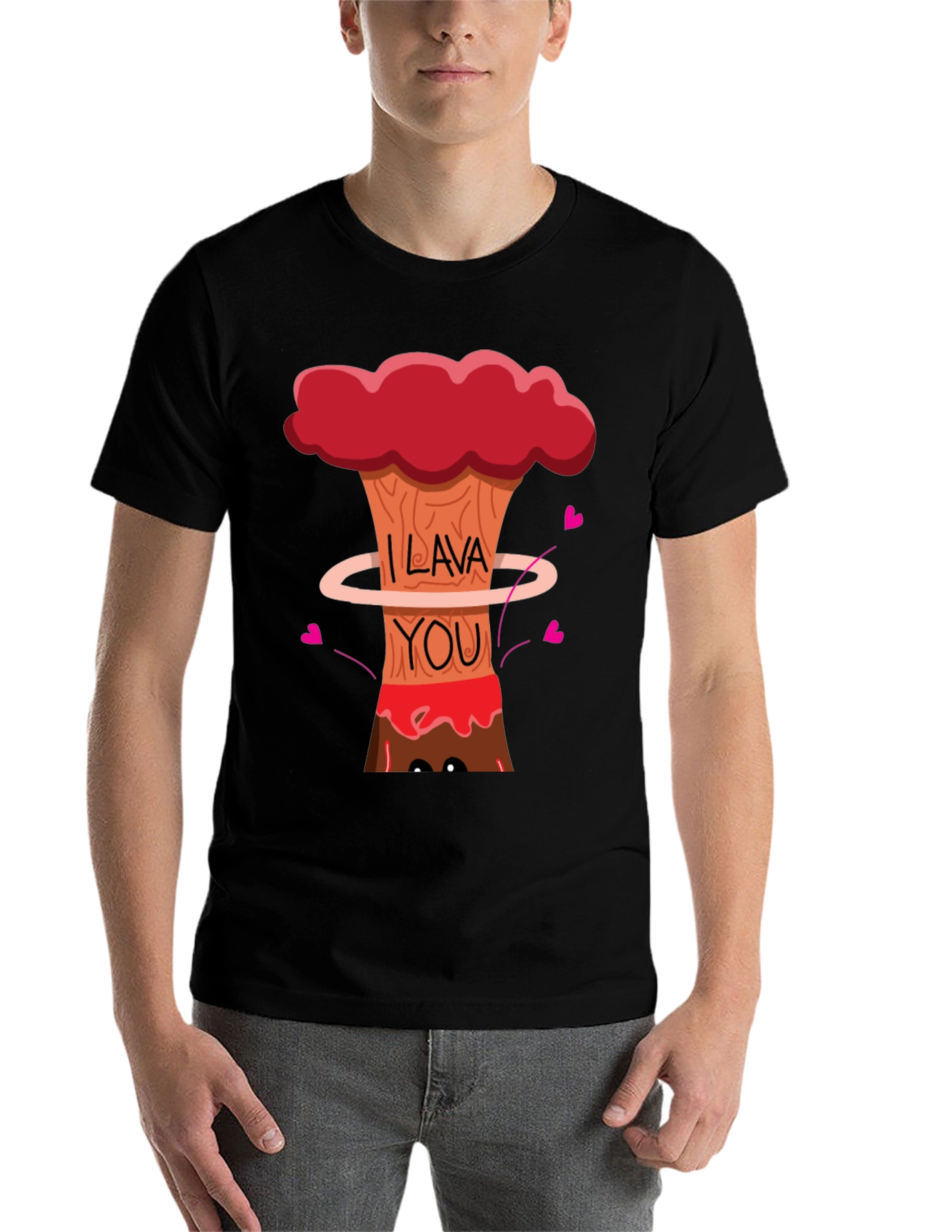 Black I Lava You Graphic Tee - Volcanic Love! view 7