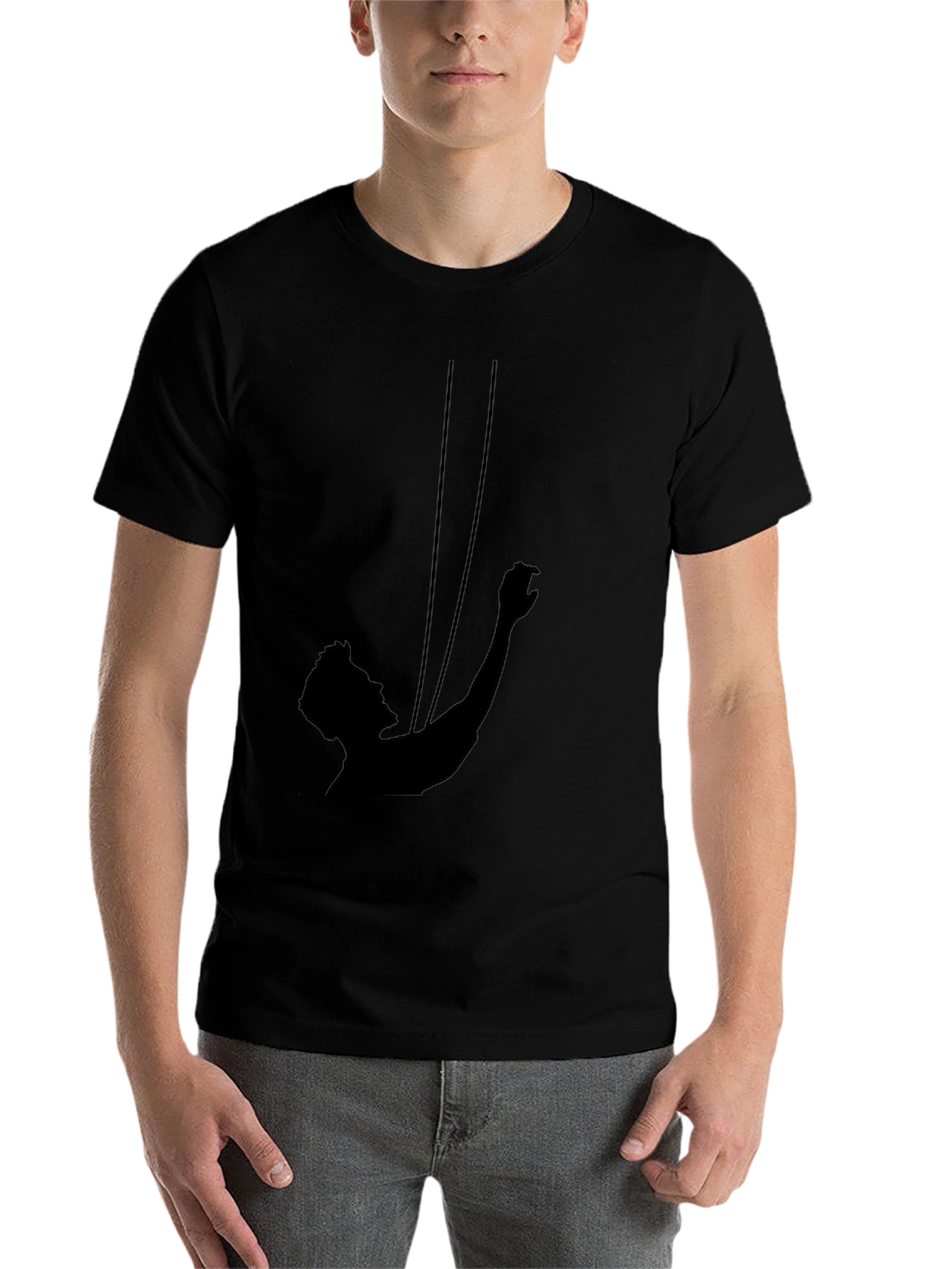 Black Silhouette String Theory Graphic Tee - Black view 7